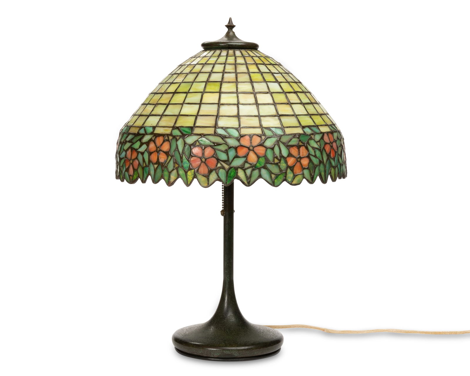 An Arts & Crafts-style leaded glass table lamp (1 of 2)