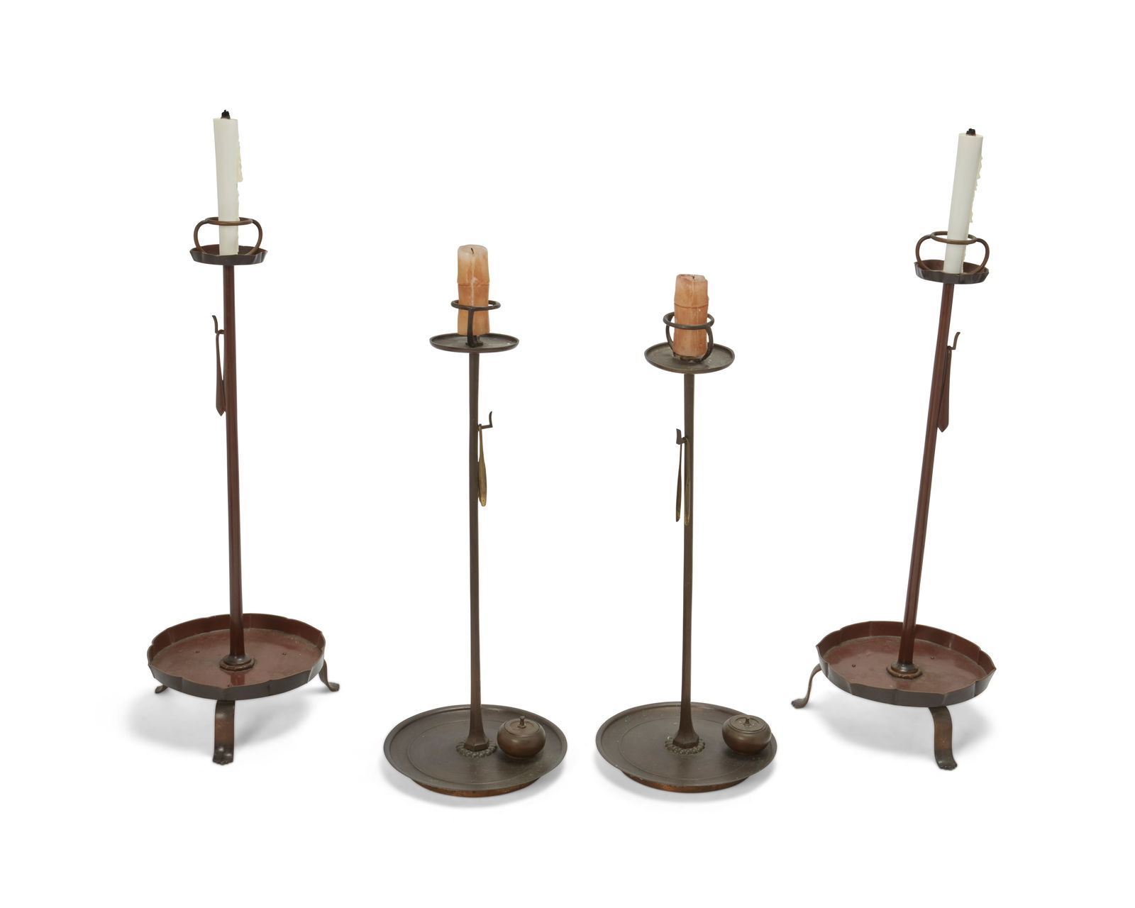 Two pairs of Japanese Shokudai candleholders (1 of 5)