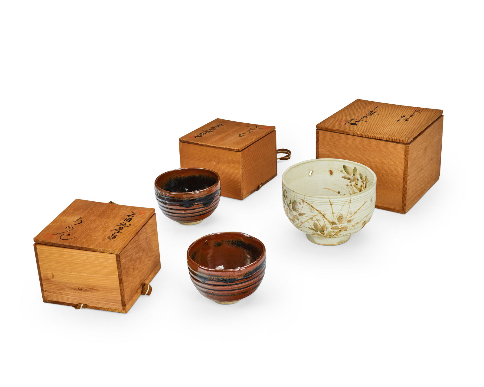 A group of Japanese studio ceramic bowls (1 of 6)