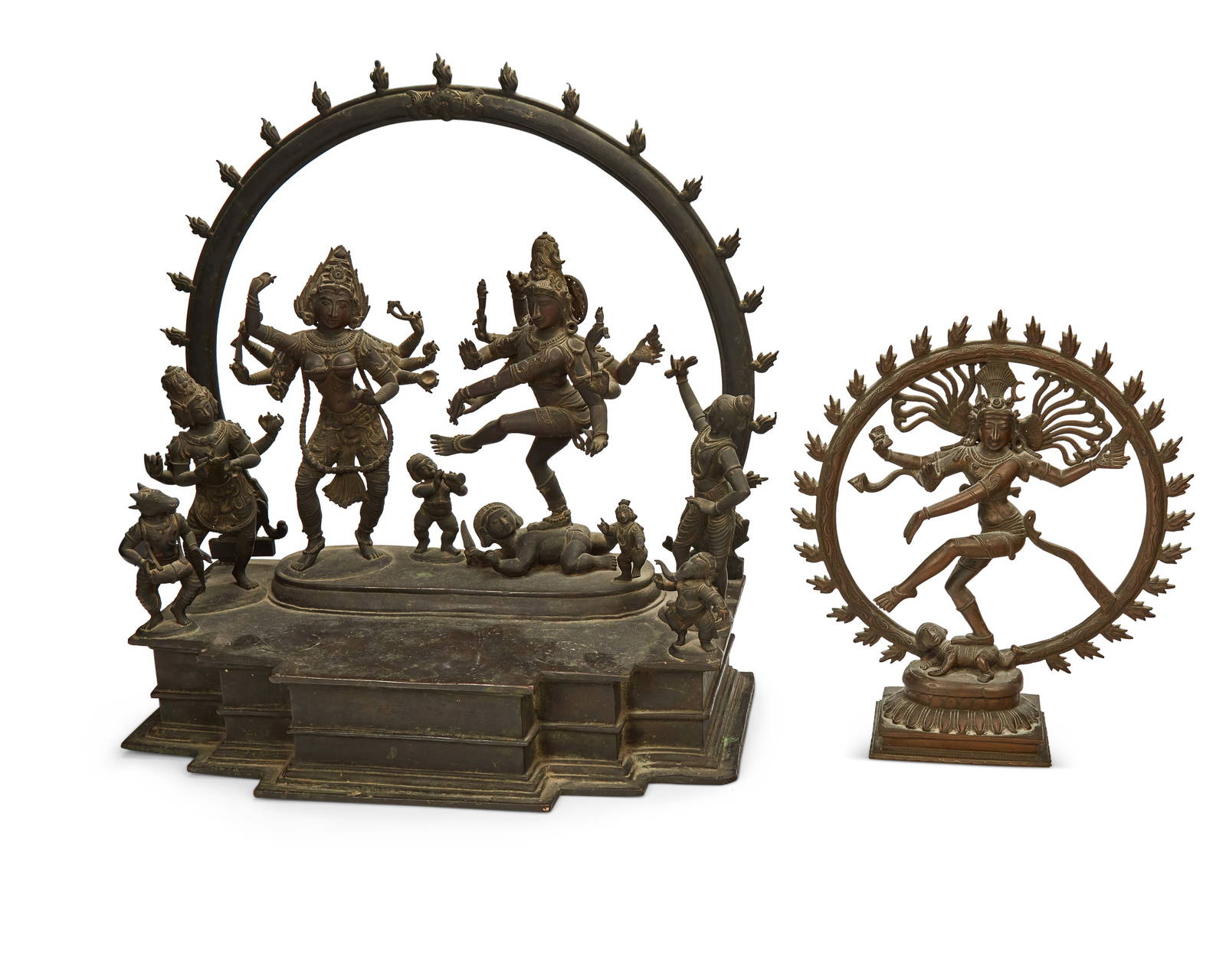 Two Bronze Sculptures Of Hindi Deities Auction