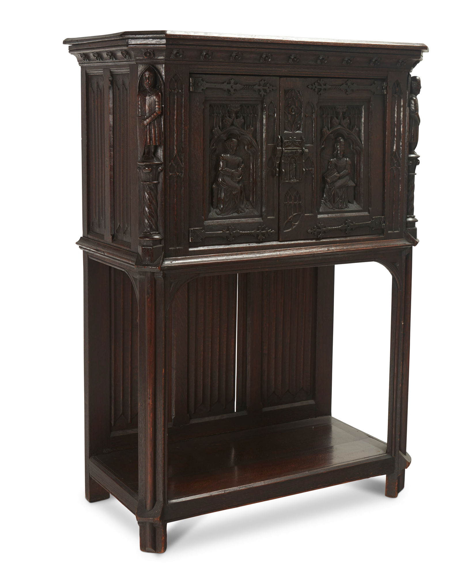 A Continental Gothic-style oak sideboard (1 of 6)