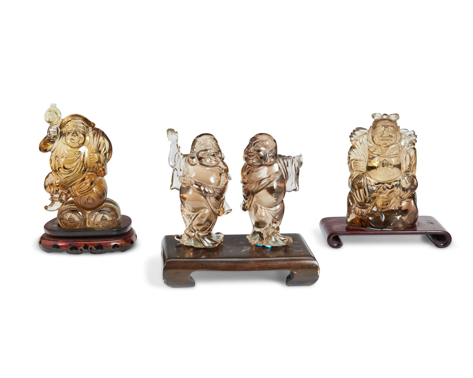 A group of Chinese carved stone figures (1 of 2)