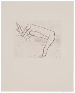 Nathan Oliveira (1928n2010), "Live Model Session," 1994, Etching on paper, Plate: 10" H x 12" W;: Nathan Oliveira(1928n2010)&quot;Live Model Session,&quot; 1994Etching on paperEdition: 35/100Signed, dated, and numbered in pencil in the lower margin: N. Oliveira; with the printer and publisher's bl