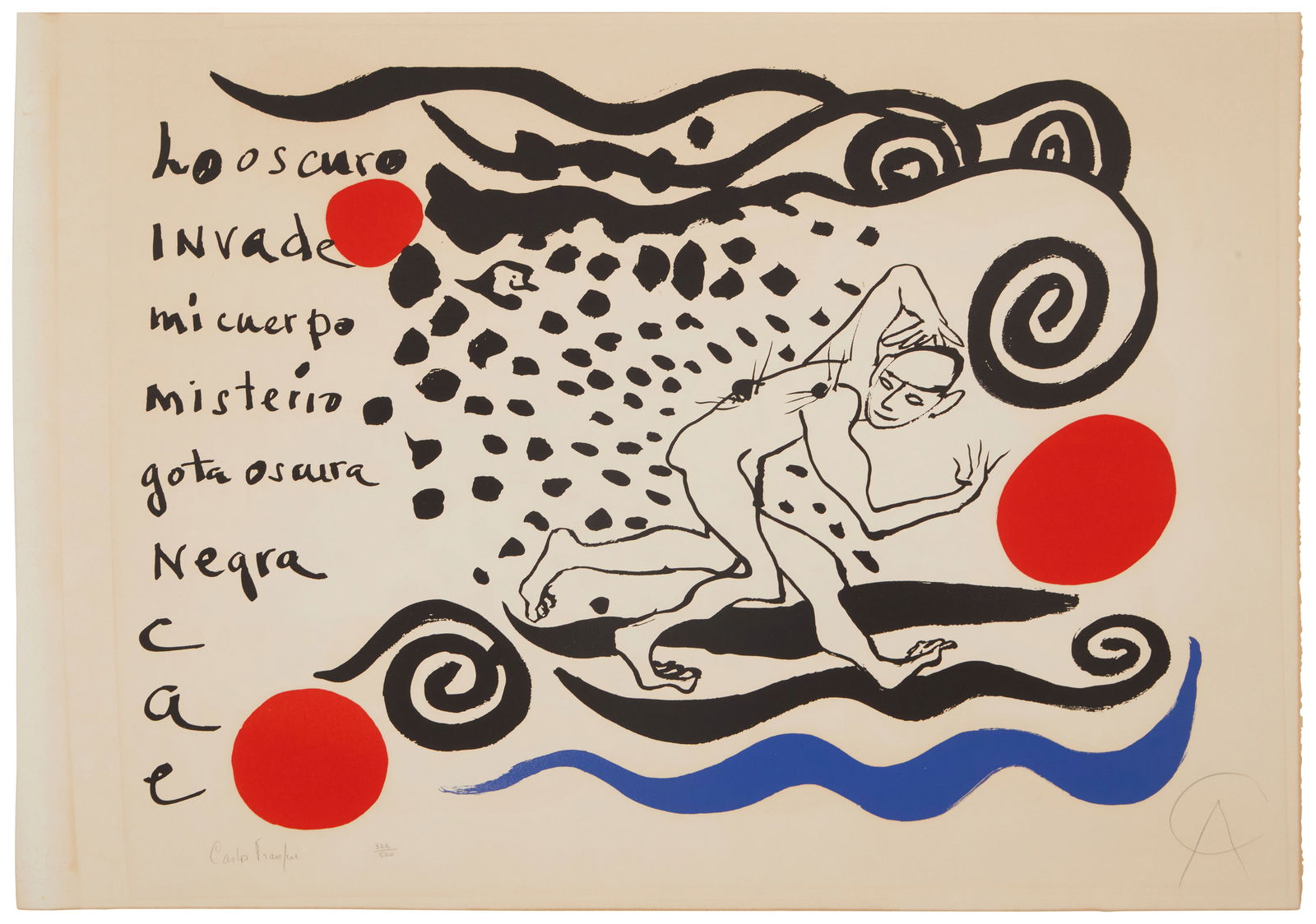 Alexander Calder (1899-1976), "Lo Oscuro Invade," 1970, Lithograph in colors on paper, Image/Sheet: (1 of 7)