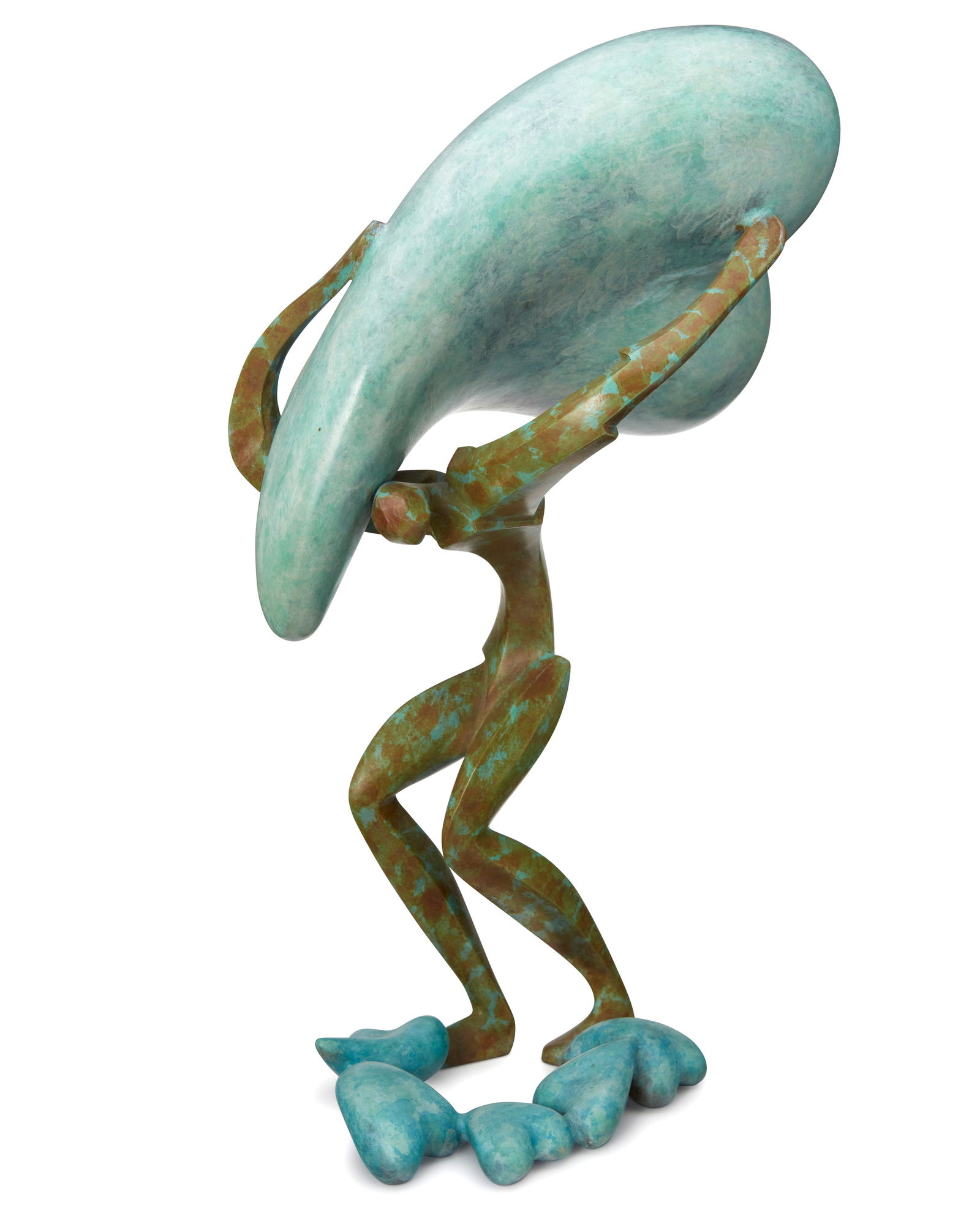 Leon Bronstein (b. 1951), "When I Fall in Love it Will Be Forever," Cold-painted bronze, 18.75" H x (1 of 3)