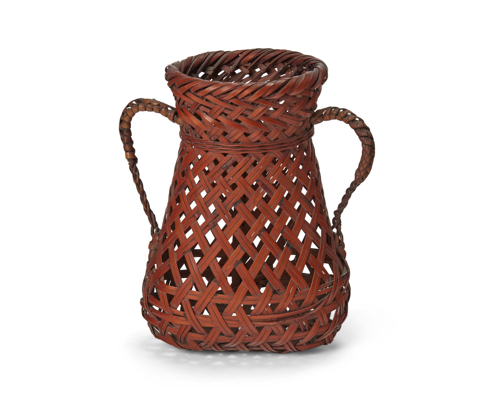 Suzuki Shoshosai/Suzuki Shoku Shosai (1872-1936), A Japanese ikebana flower basket, Showa period (1 of 3)