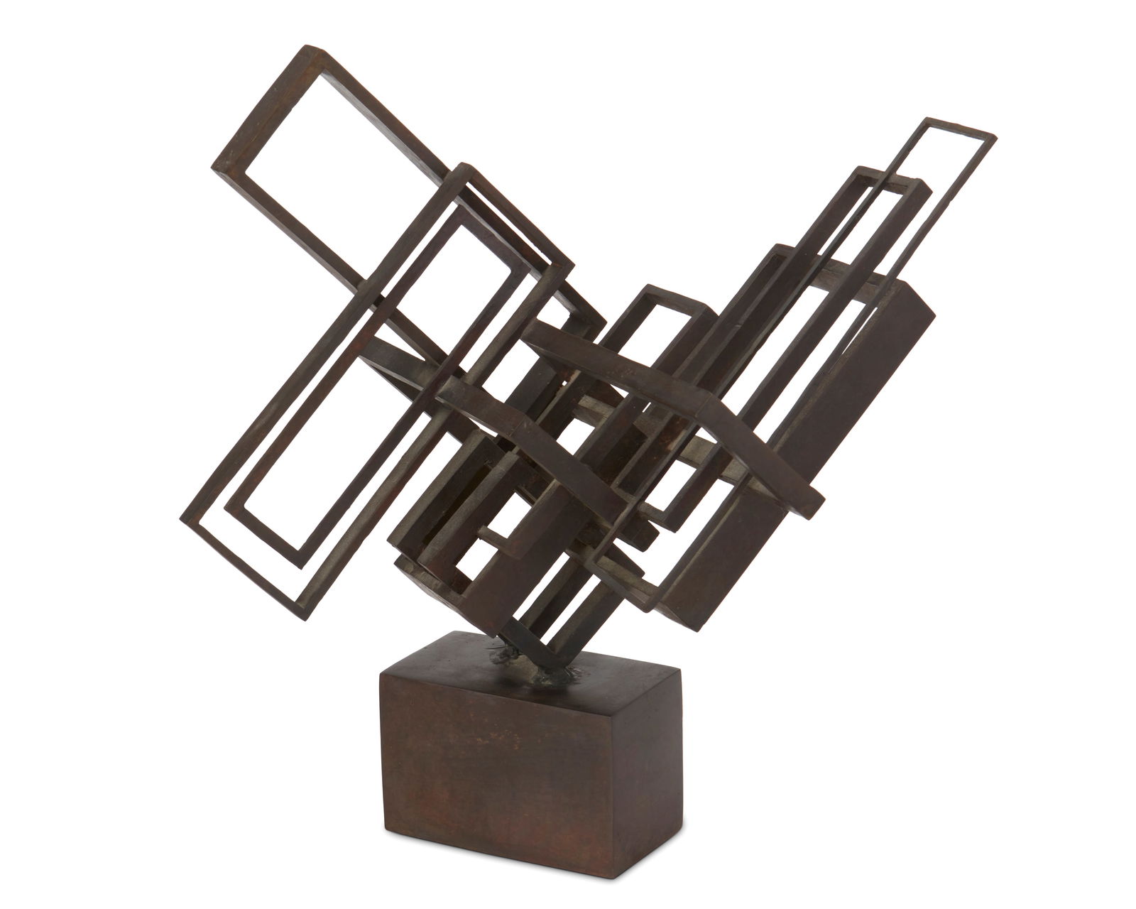 Christiane Lazard (20th century), "Balance," 1985, Patinated bronze, 16" H x 15" W x 11" D (1 of 6)
