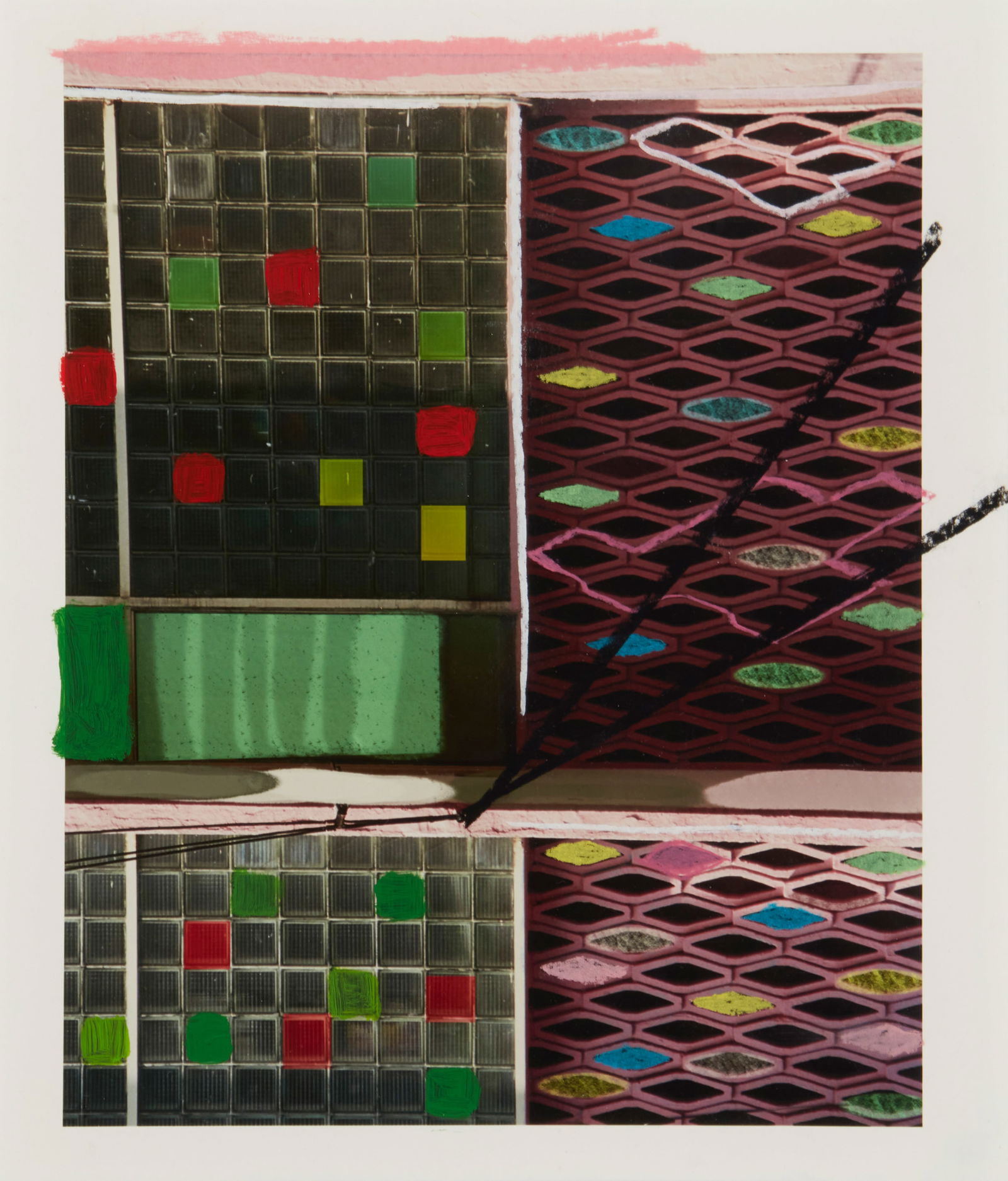 Sam Falls (b. 1984), "Untitled (Mexico City No. 2)," 2011, Acrylic and pastel on archival pigment: Sam Falls(b. 1984)"Untitled (Mexico City No. 2)," 2011Acrylic and pastel on archival pigment print on paperApparently signed and dated, verso, according to a photocopy affixed to the frame's