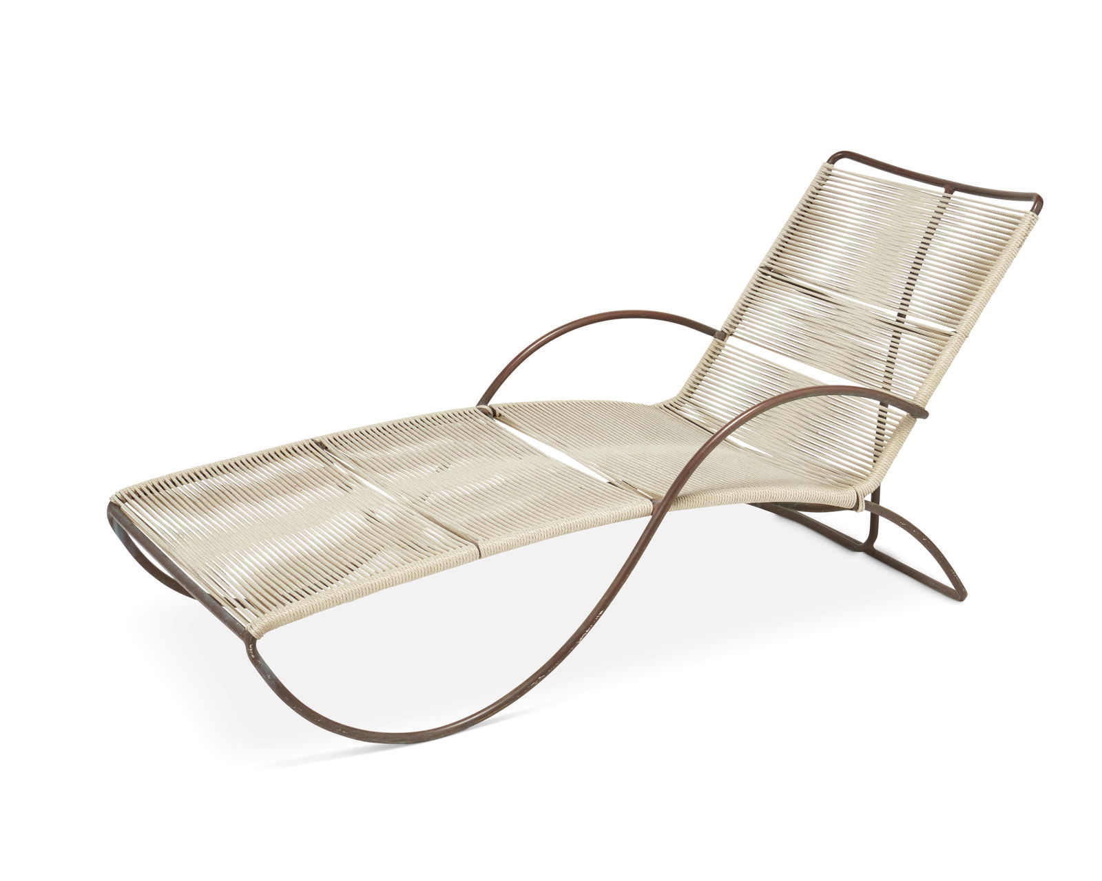 Walter Lamb (active 20th century), A bronze patio "S-lounge" chaise for Brown Jordan, mid-20th (1 of 7)