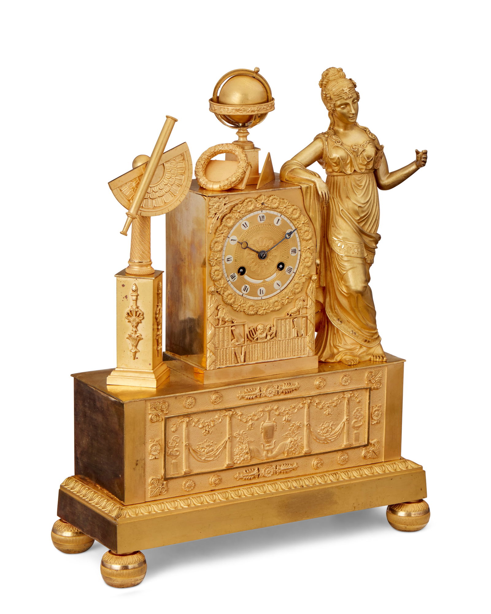 A Charles X gilt-bronze mantel clock (1 of 4)