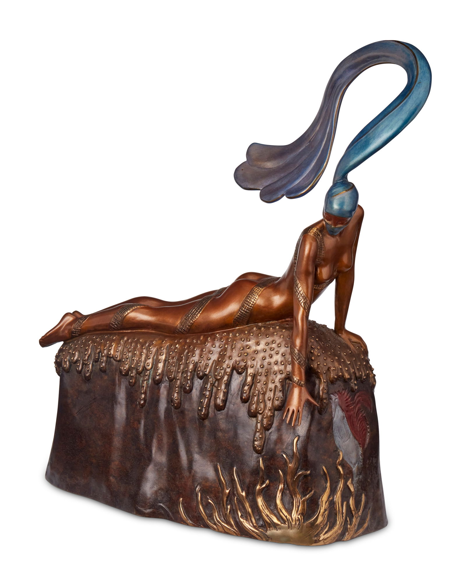 Romain (ErtE) De Tirtoff (1892-1990), "French Rooster," 1987, Polished, patinated, and cold-painted (1 of 4)