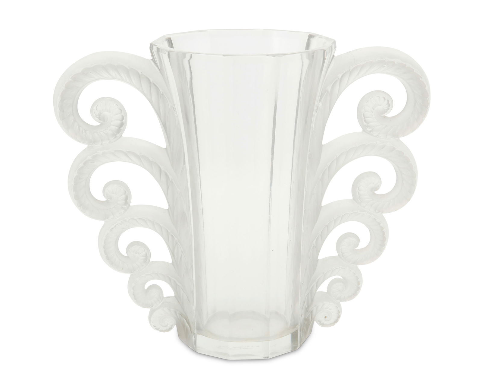 A RenE Lalique "Beauvais" vase no. 1069 (1 of 3)