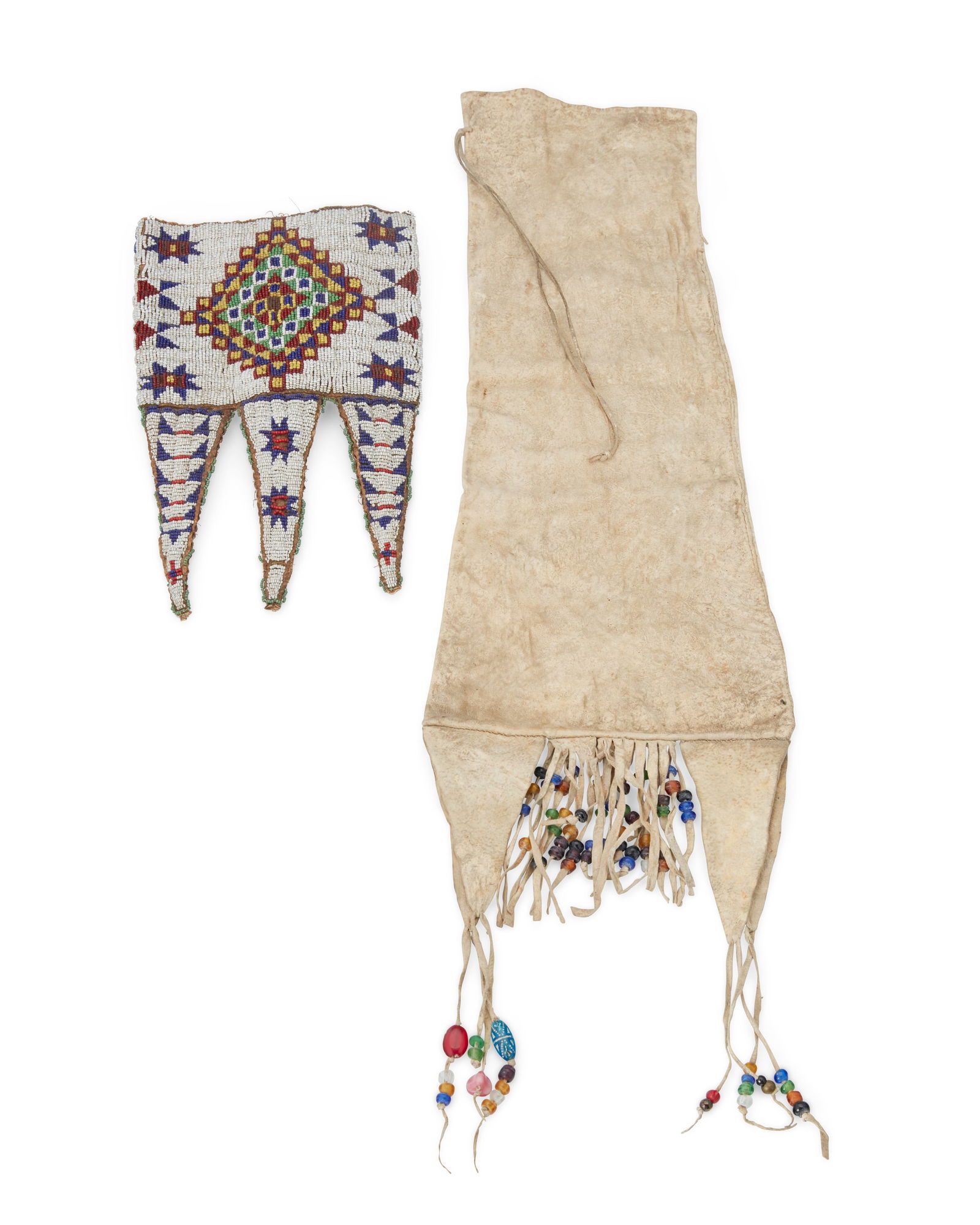 Two Sioux beaded hide bags (1 of 2)