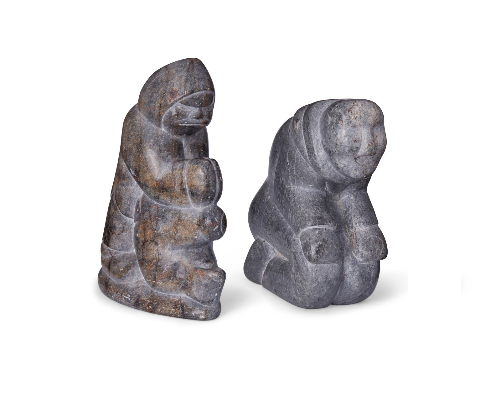 Two Inuit carved stone figures (1 of 4)