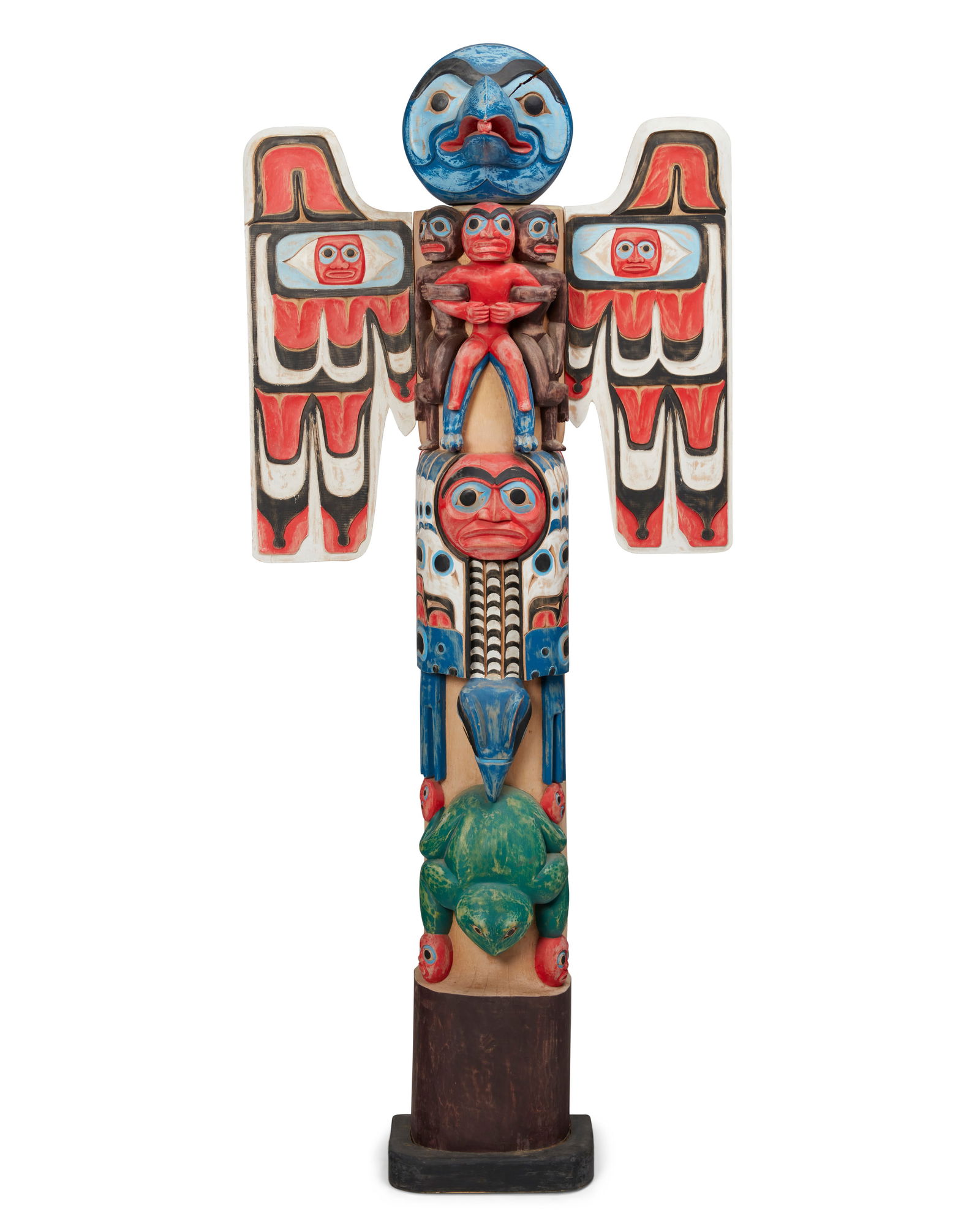 A Northwest Coast-style polychrome totem (1 of 20)