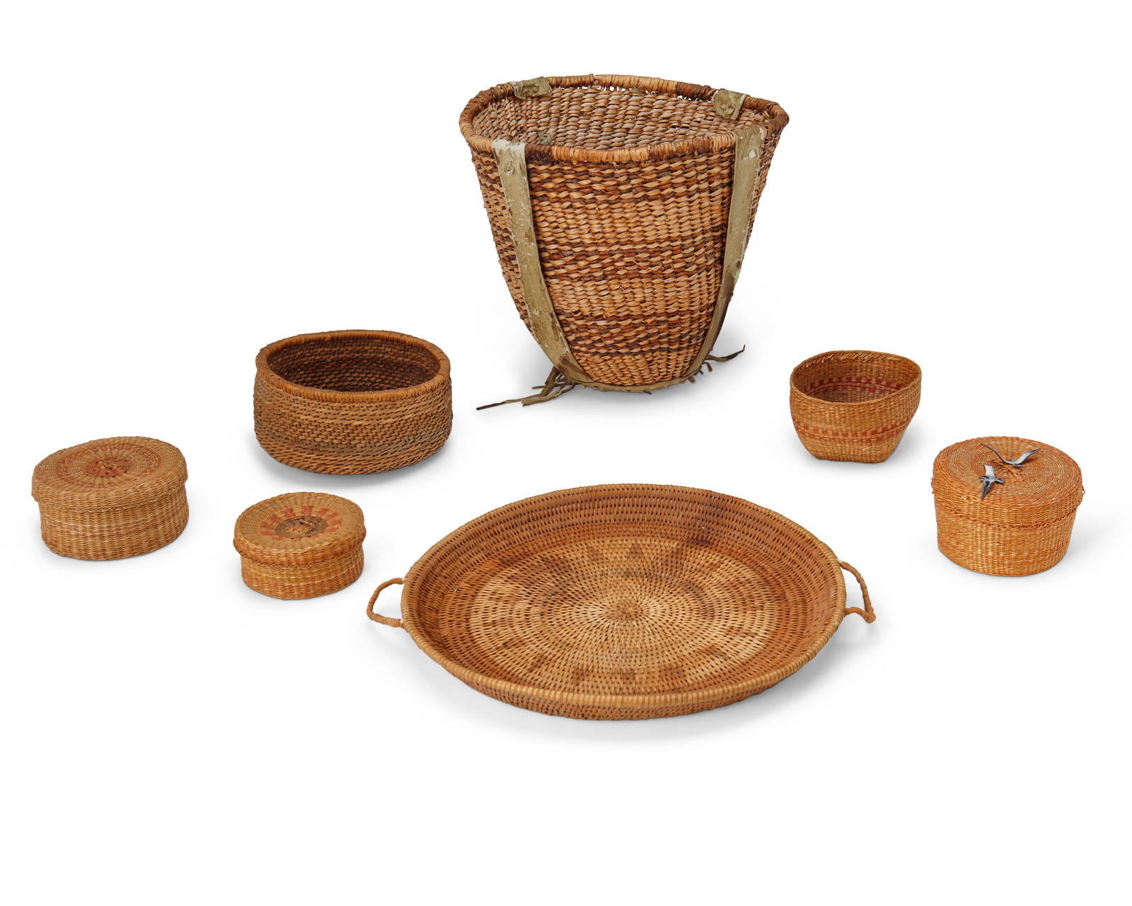A Group Of Native American Baskets Auction