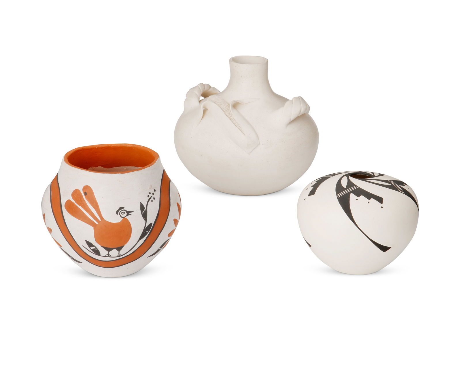 Three Acoma Pueblo pottery vessels (1 of 4)