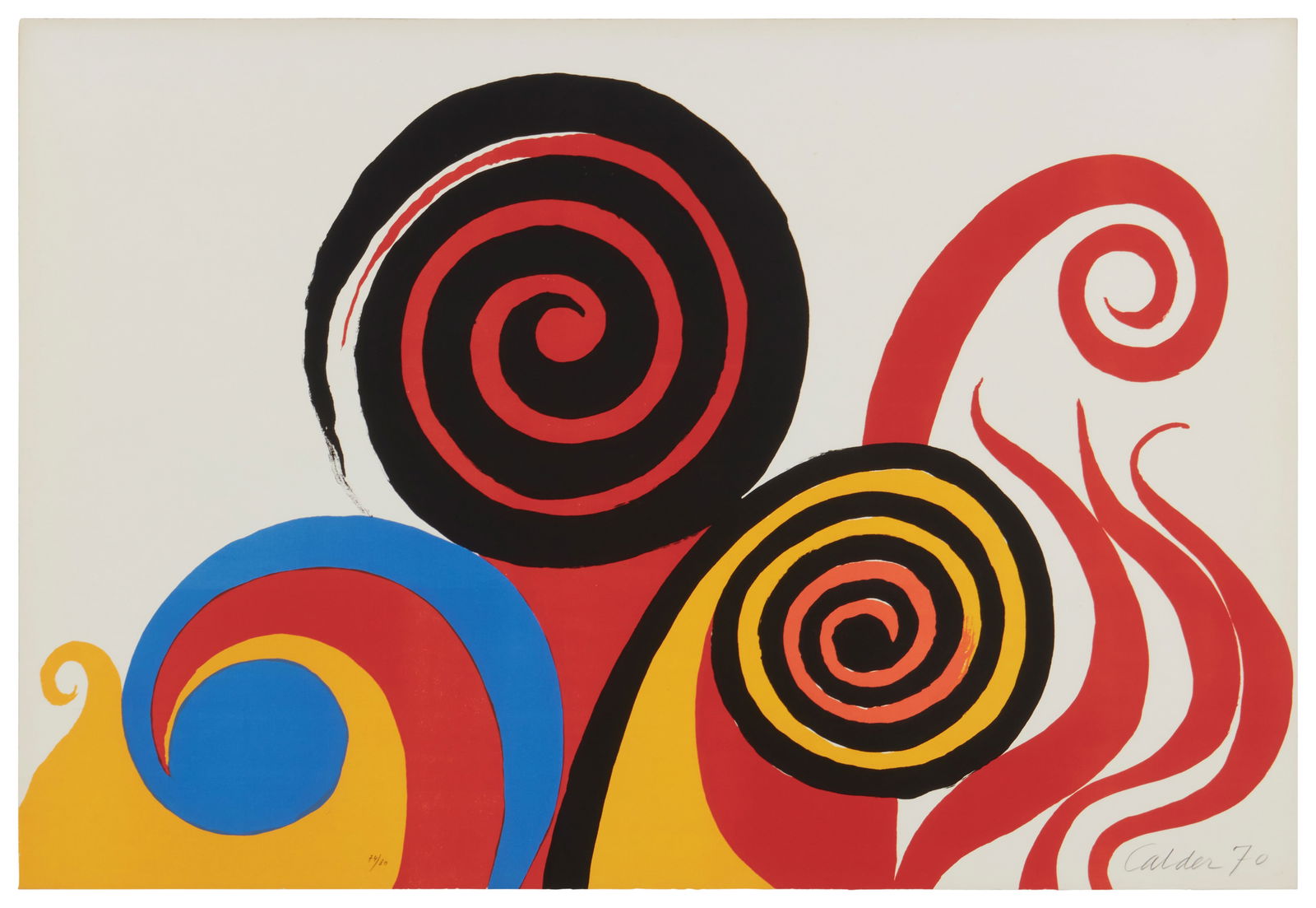 Alexander Calder (1898-1976), "TempIte," 1970, Lithograph in colors on wove paper, Sheet: 29.5" H x (1 of 6)