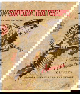 Shepard Fairey (b. 1970), "Support Our Troops Study," 2015, Screenprint in colors, collage, and: Shepard Fairey(b. 1970)"Support Our Troops Study," 2015Screenprint in colors, collage, and stencil on paperSigned and dated lower right: Shepard Fairey 15; dated again and titled on a galler