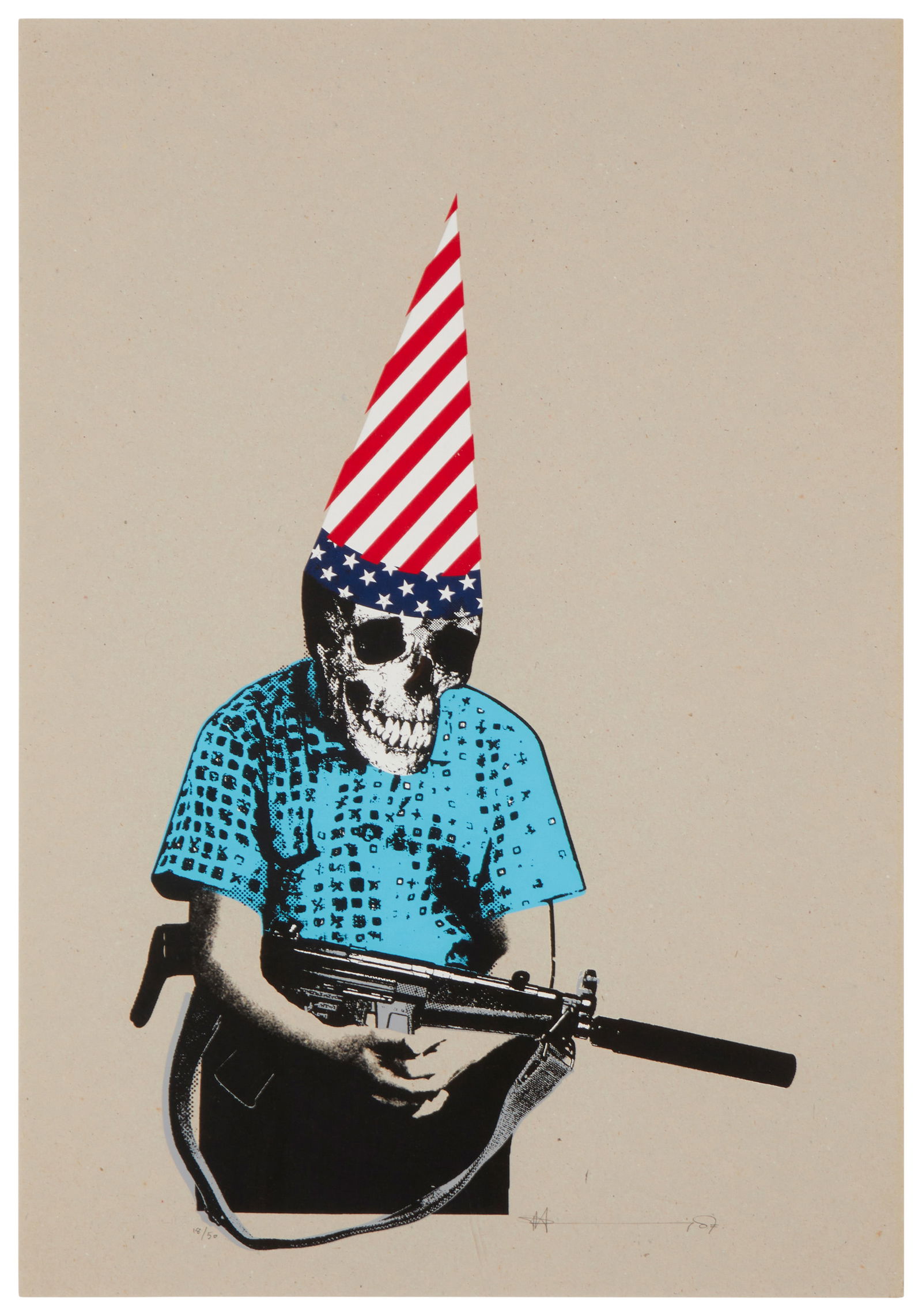Paul Insect (b. 1971), "Dunce Boy (blue)", 2007, Screenprint on paper, Sight: 29.5" H x 20" W (1 of 6)