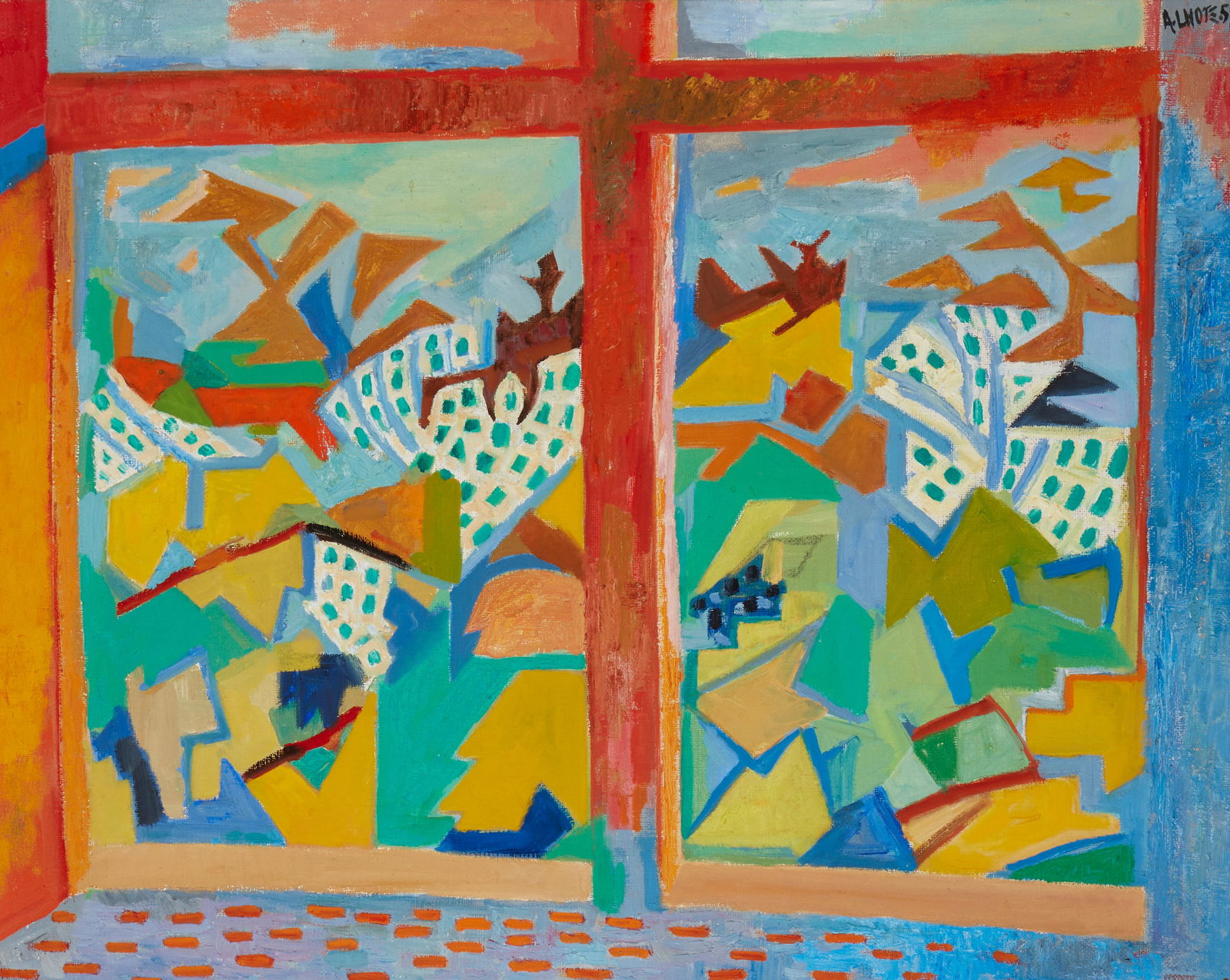 Andre Lhote (1885-1962), "La Fenetre a Meneaux," 1959, Oil on canvas, 28.75" H x 36.25" W (1 of 8)
