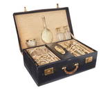 An Art Deco Gold and Glass Vanity Set, Cartier