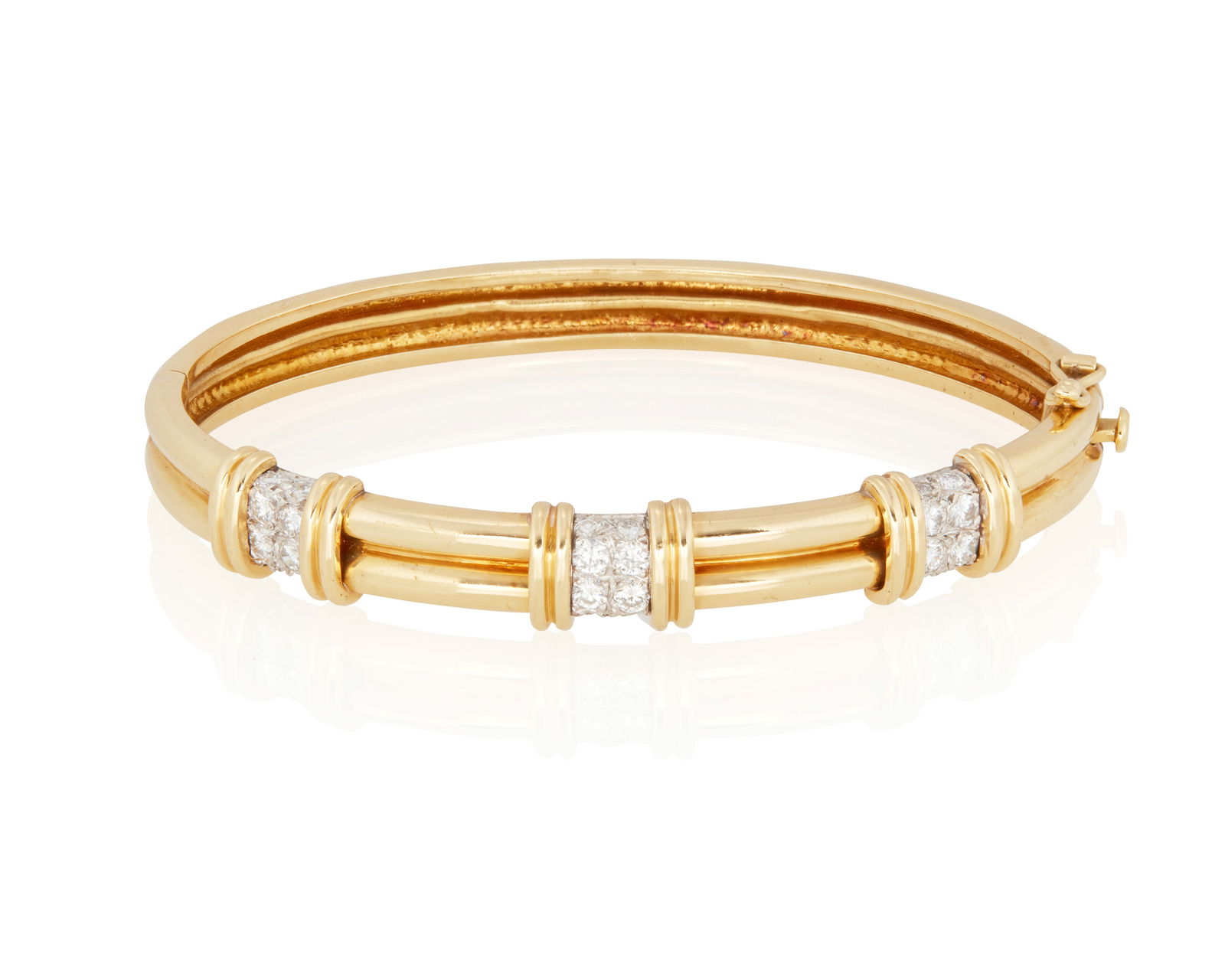 A Diamond and Gold Bangle (1 of 3)