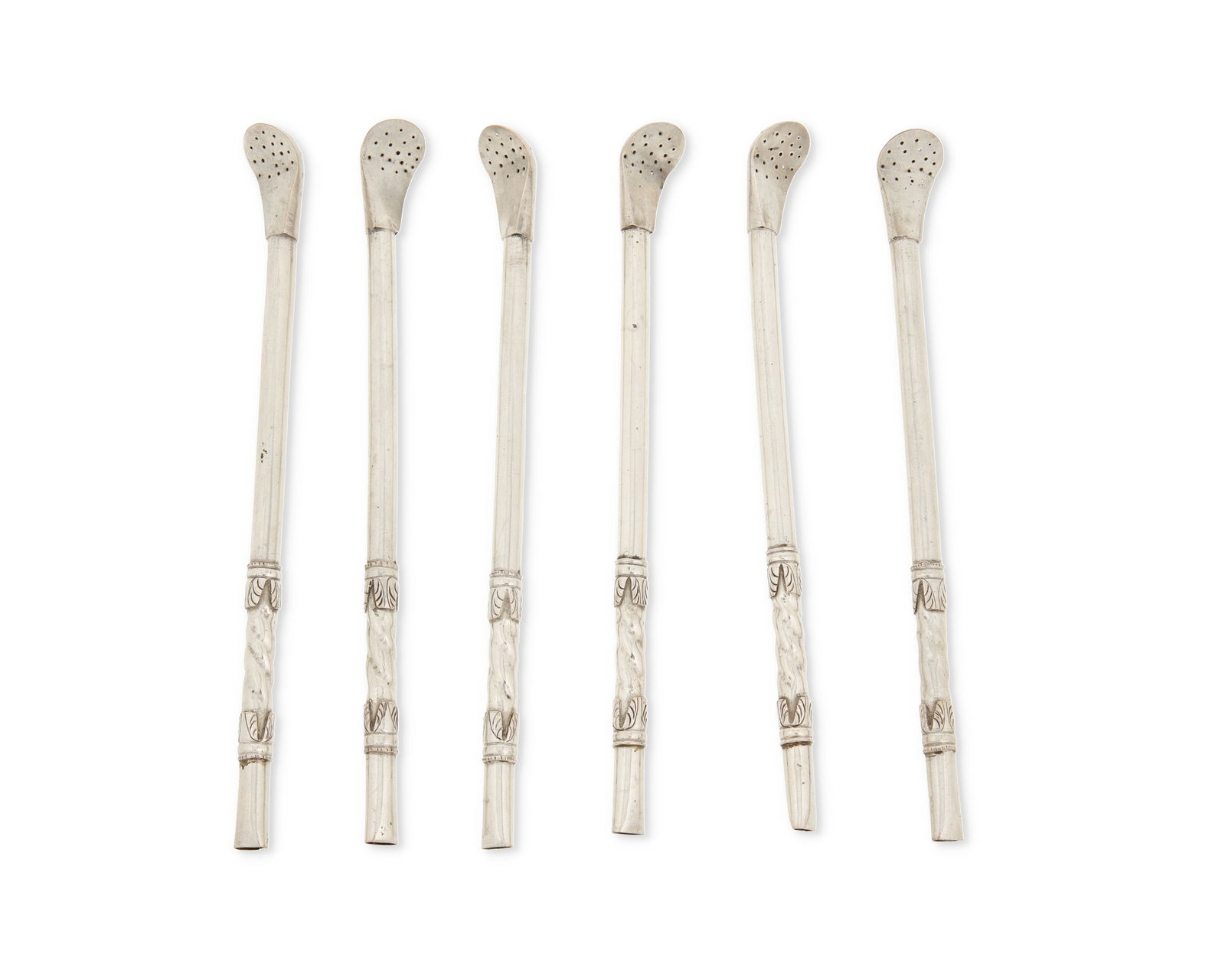 Six South American silver yerba mate straws (1 of 2)