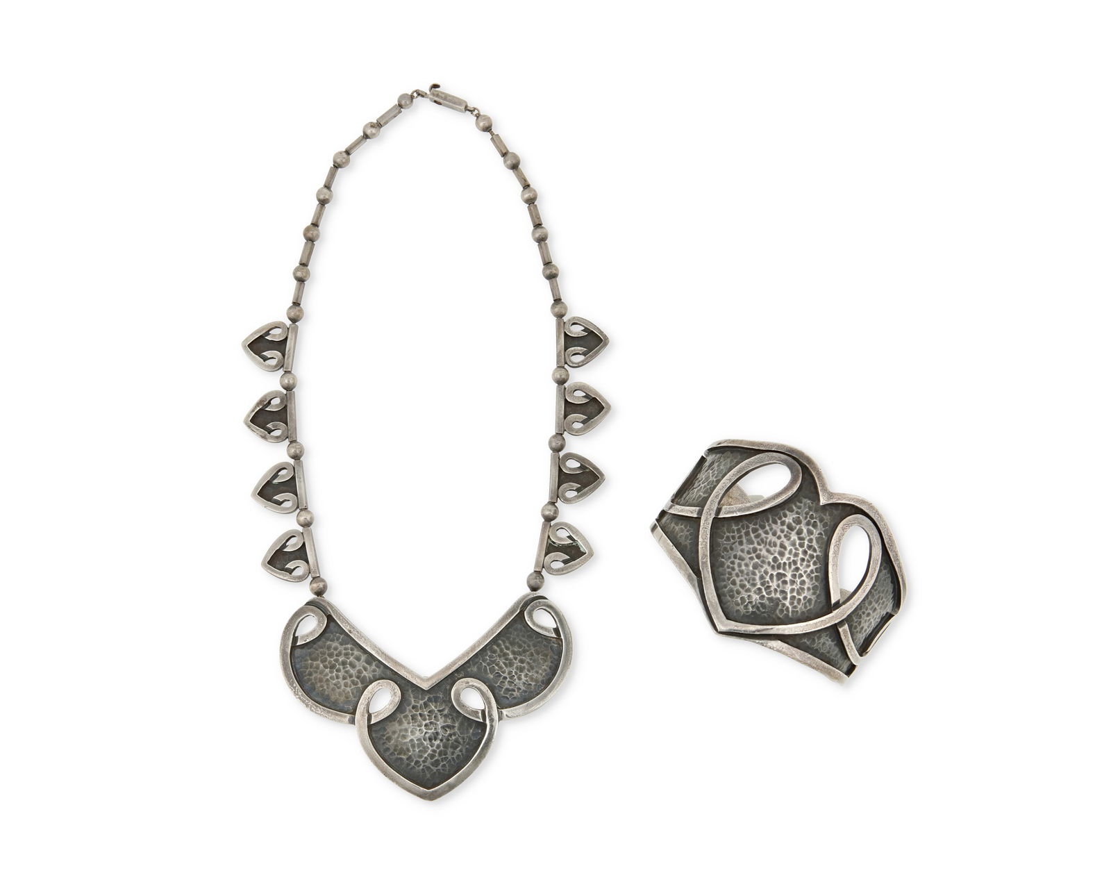 A set of Margot de Taxco Mexican silver jewelry (1 of 2)