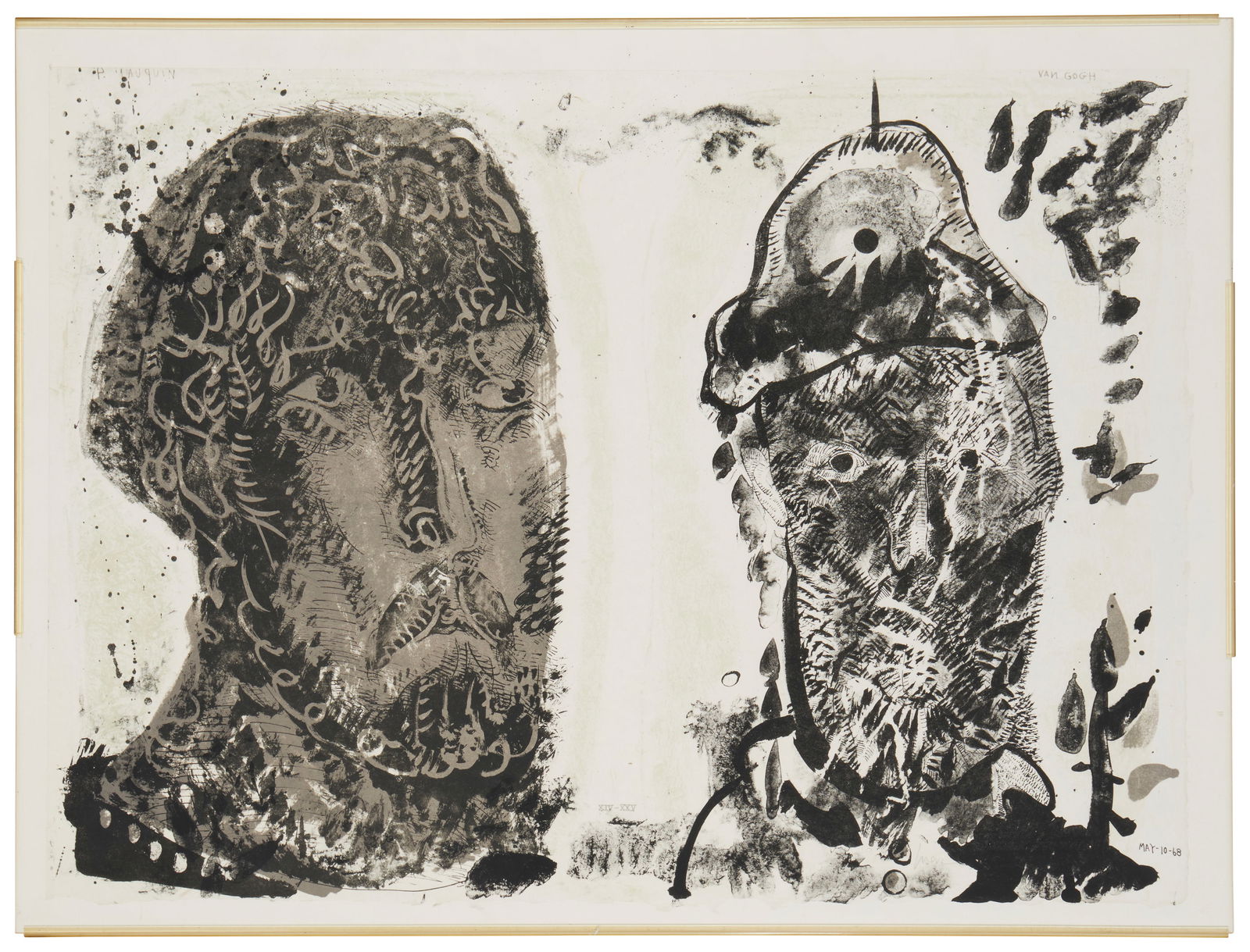 Jose Luis Cuevas (1934-2017), "Van Gogh's Criminal Obsession," from the portfolio "Crime by Cuevas," (1 of 8)