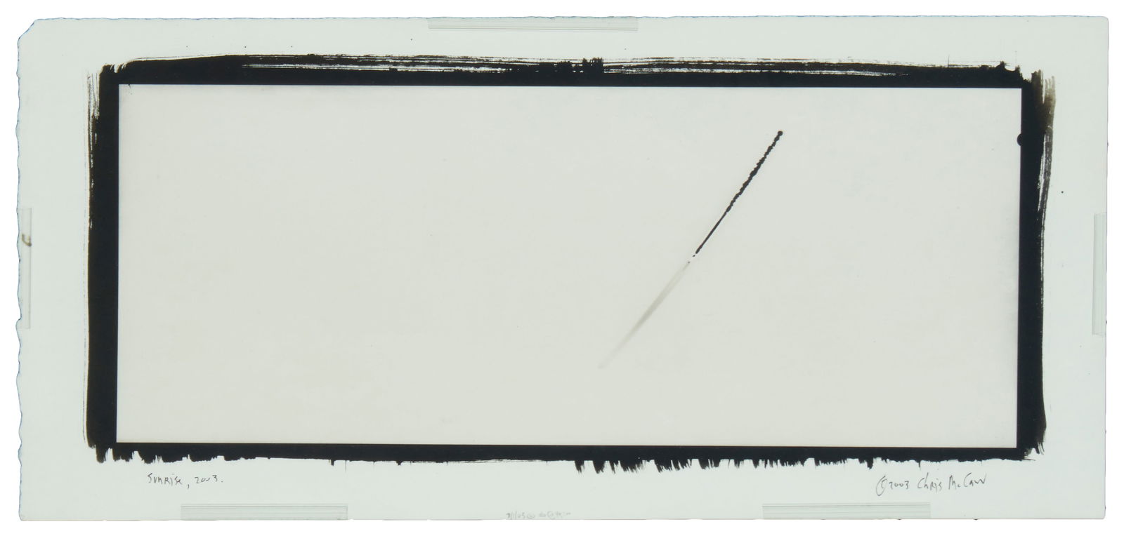 Chris McCaw (b. 1971), "Sunrise," 2003, Platinum/palladium print on paper, Image: 7" H x 17" W; (1 of 7)