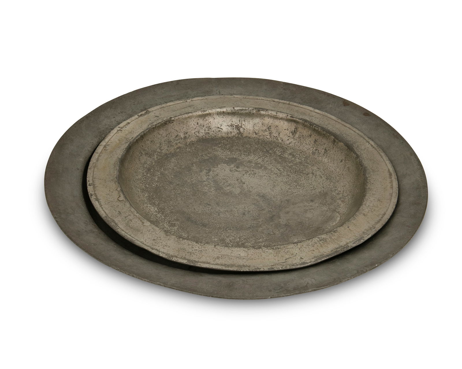 Two Spanish Colonial pewter trays (1 of 3)