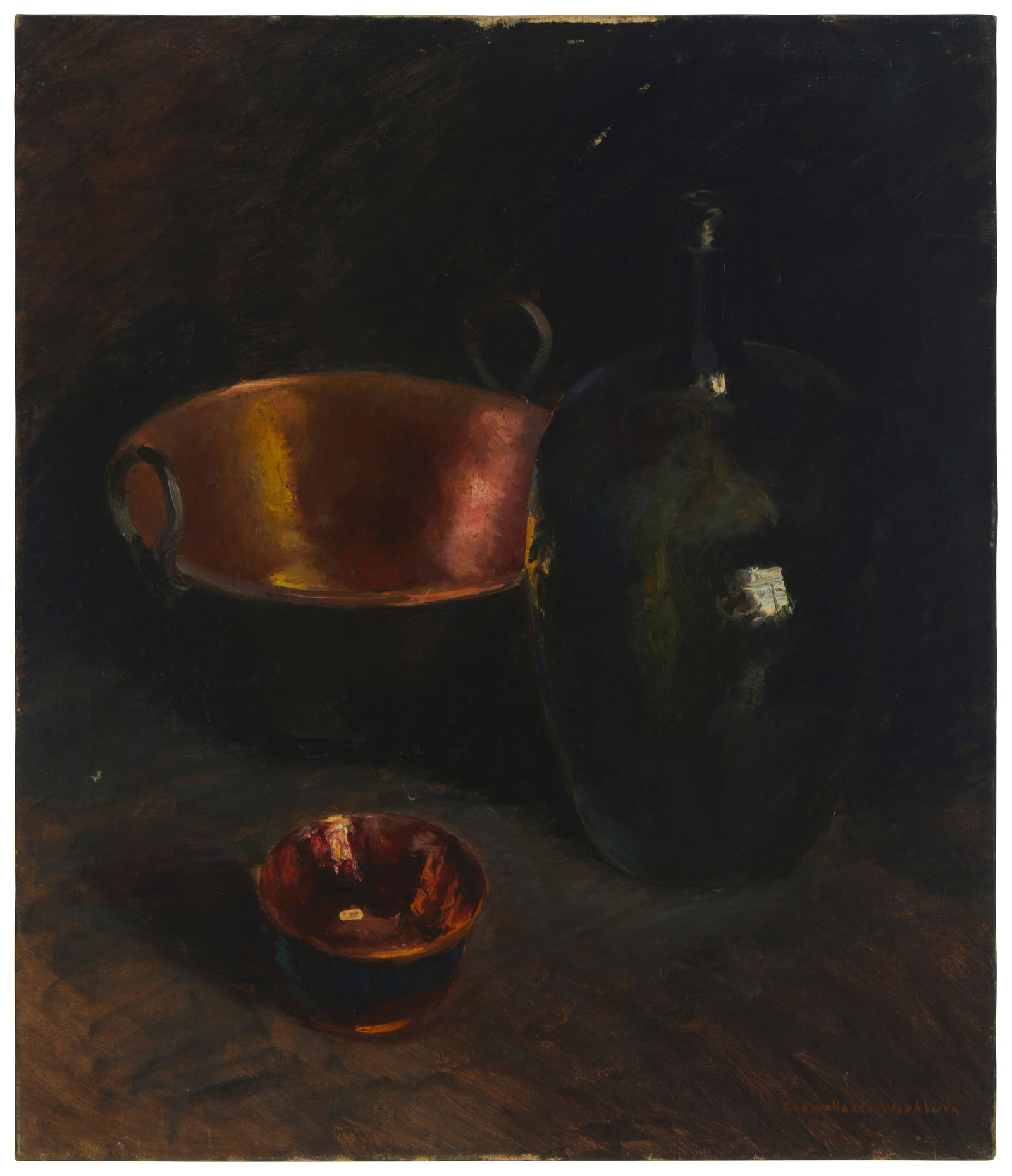 Cadwallader Lincoln Washburn (1866-1965), Still life with three vessels, Oil on canvas, 30" H x 25" (1 of 5)