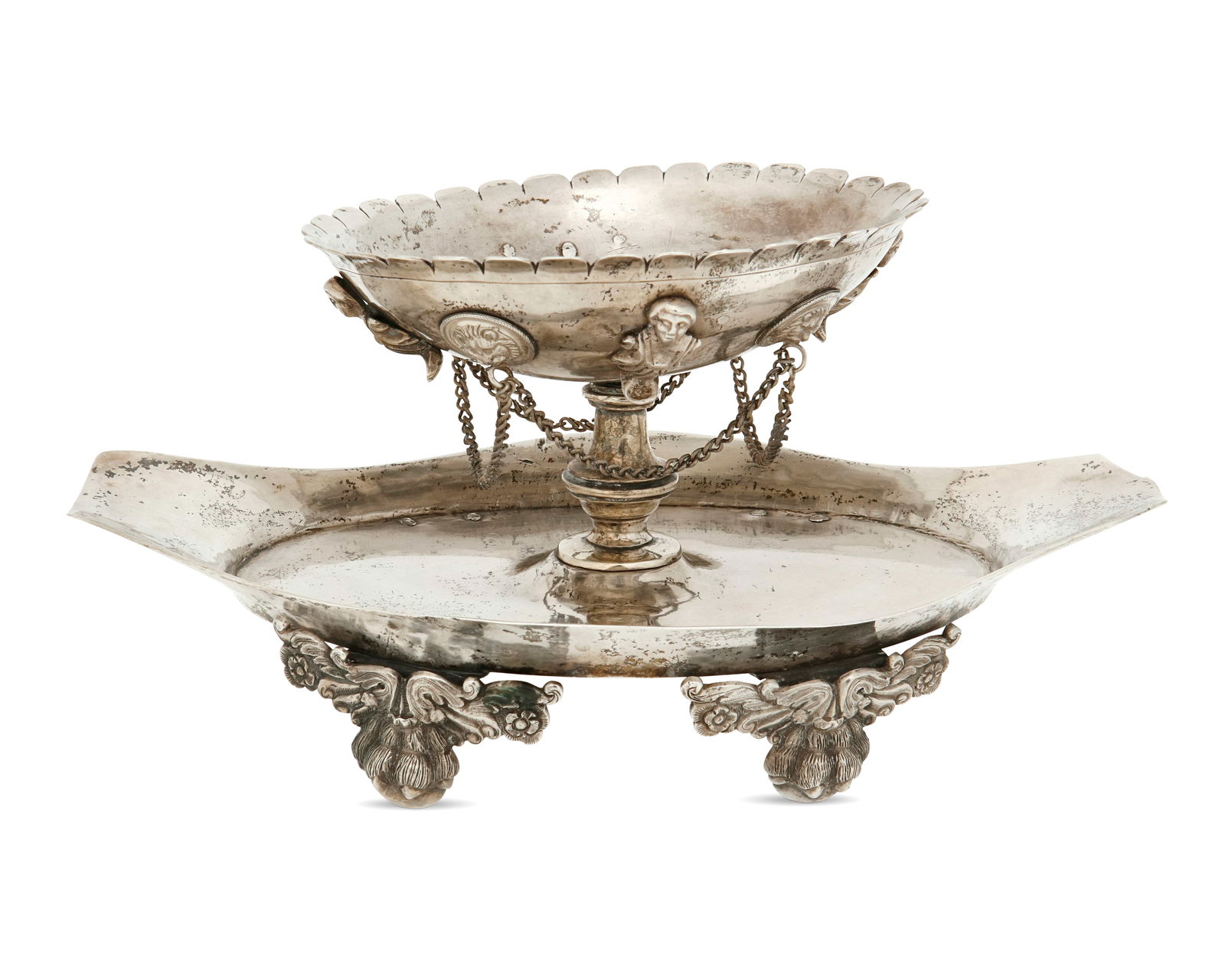 A Spanish Colonial silver brazier (1 of 2)