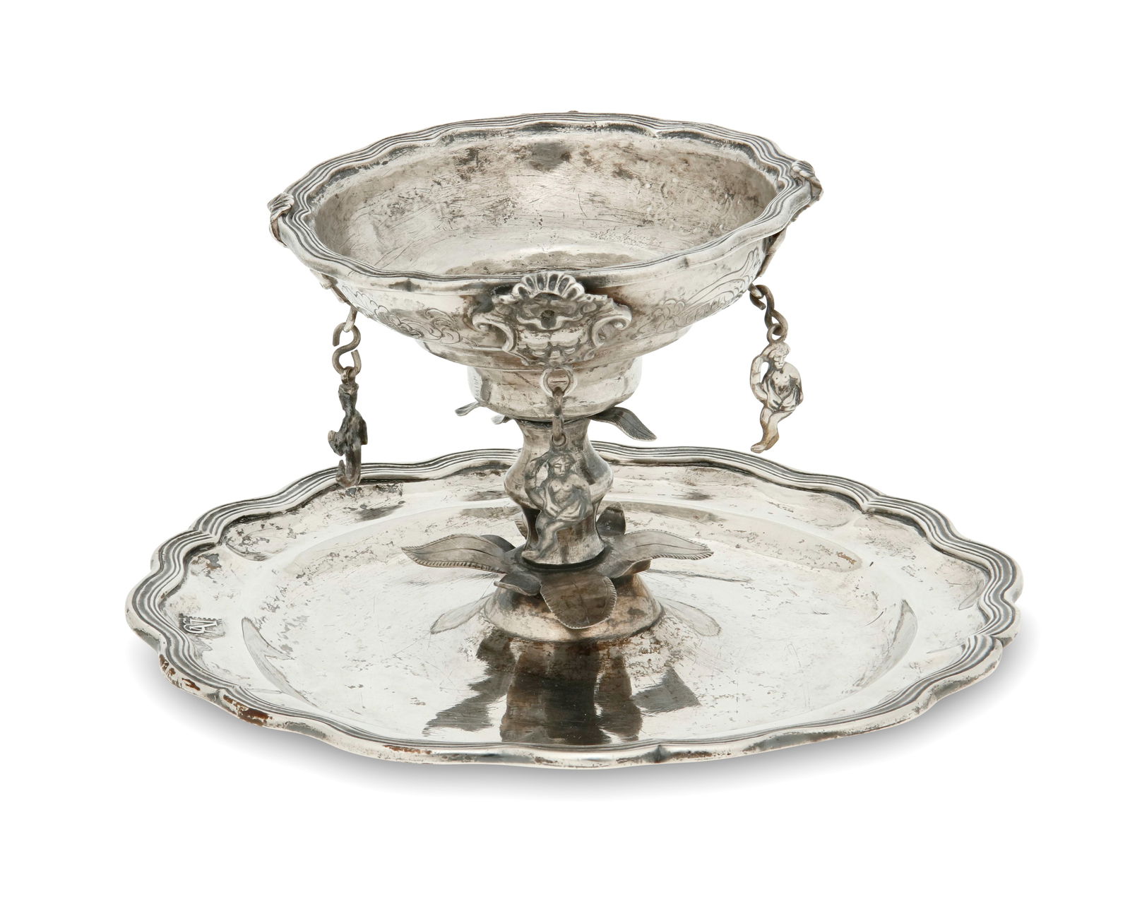 A Spanish Colonial silver brazier (1 of 3)