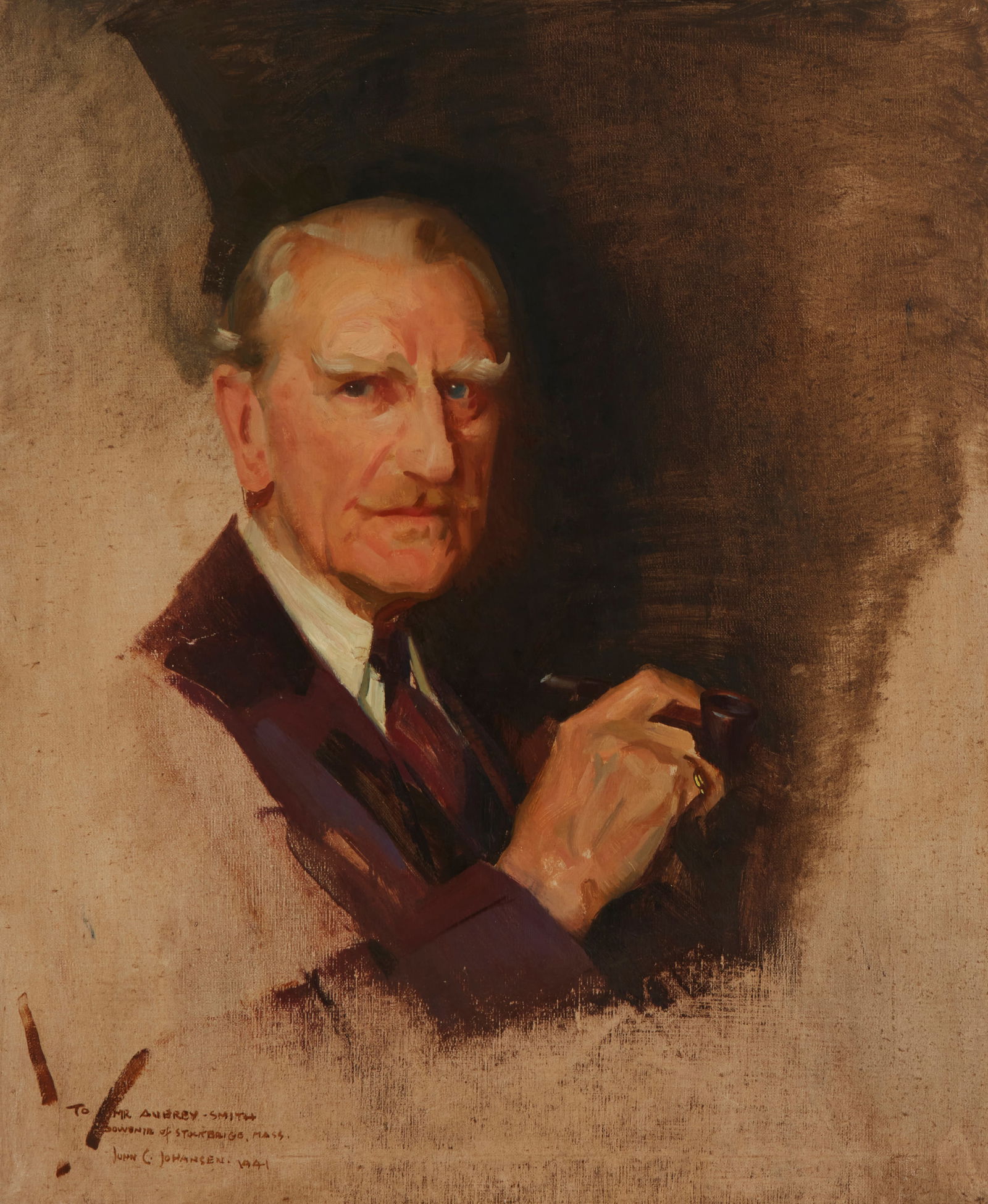 John Christen Johansen (1876-1964), Portrait of Aubrey Smith, 1941, Oil on canvas, 30" H x 25" W (1 of 5)