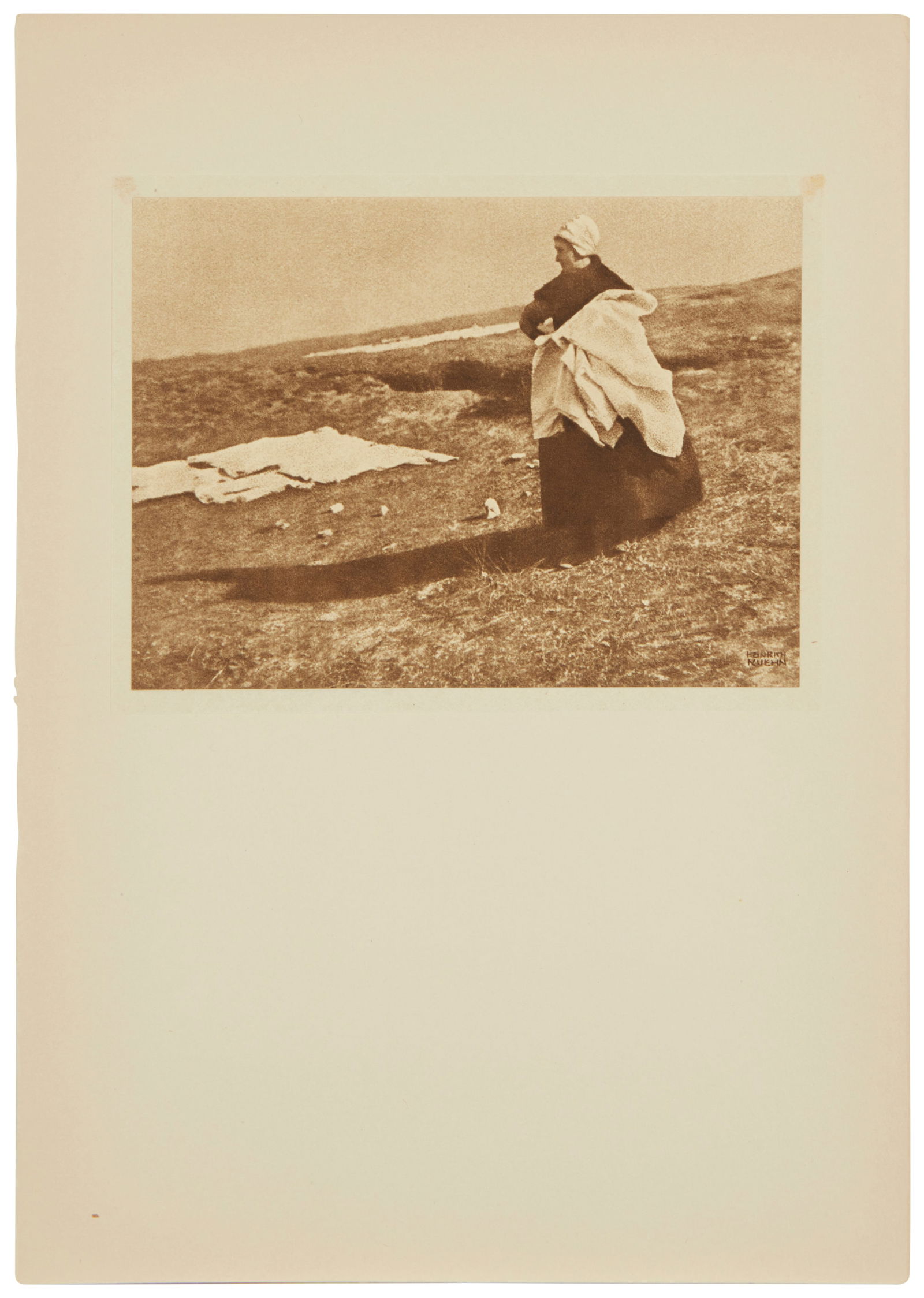 Heinrich Kuhn (1866-1944), On the dunes, 1911, Photogravure in brown on paper tipped to original (1 of 4)