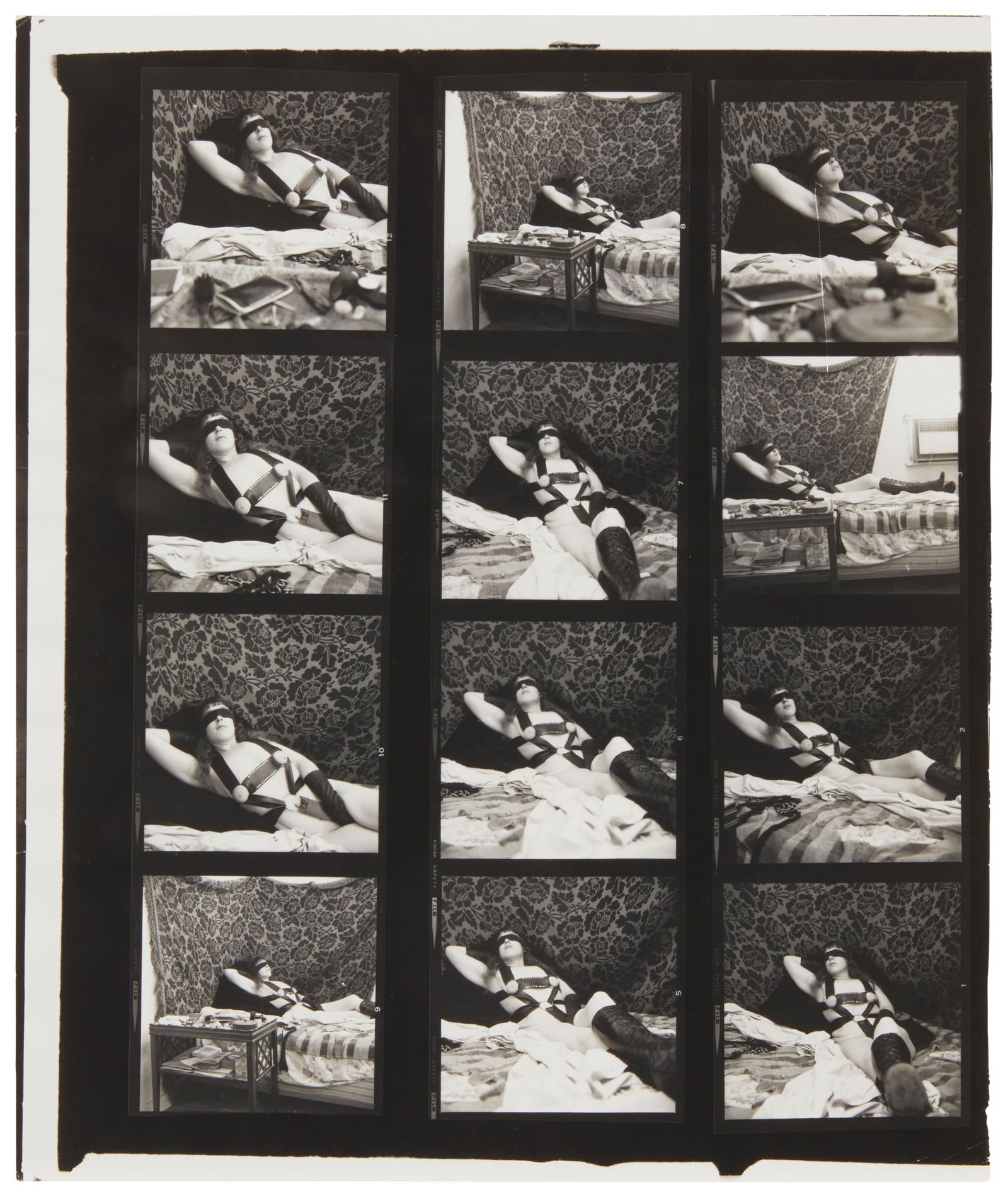 Joel Peter Witkin (b. 1939), Photo proof contact sheet, Gelatin silver print on paper, Sheet: 11" H (1 of 3)