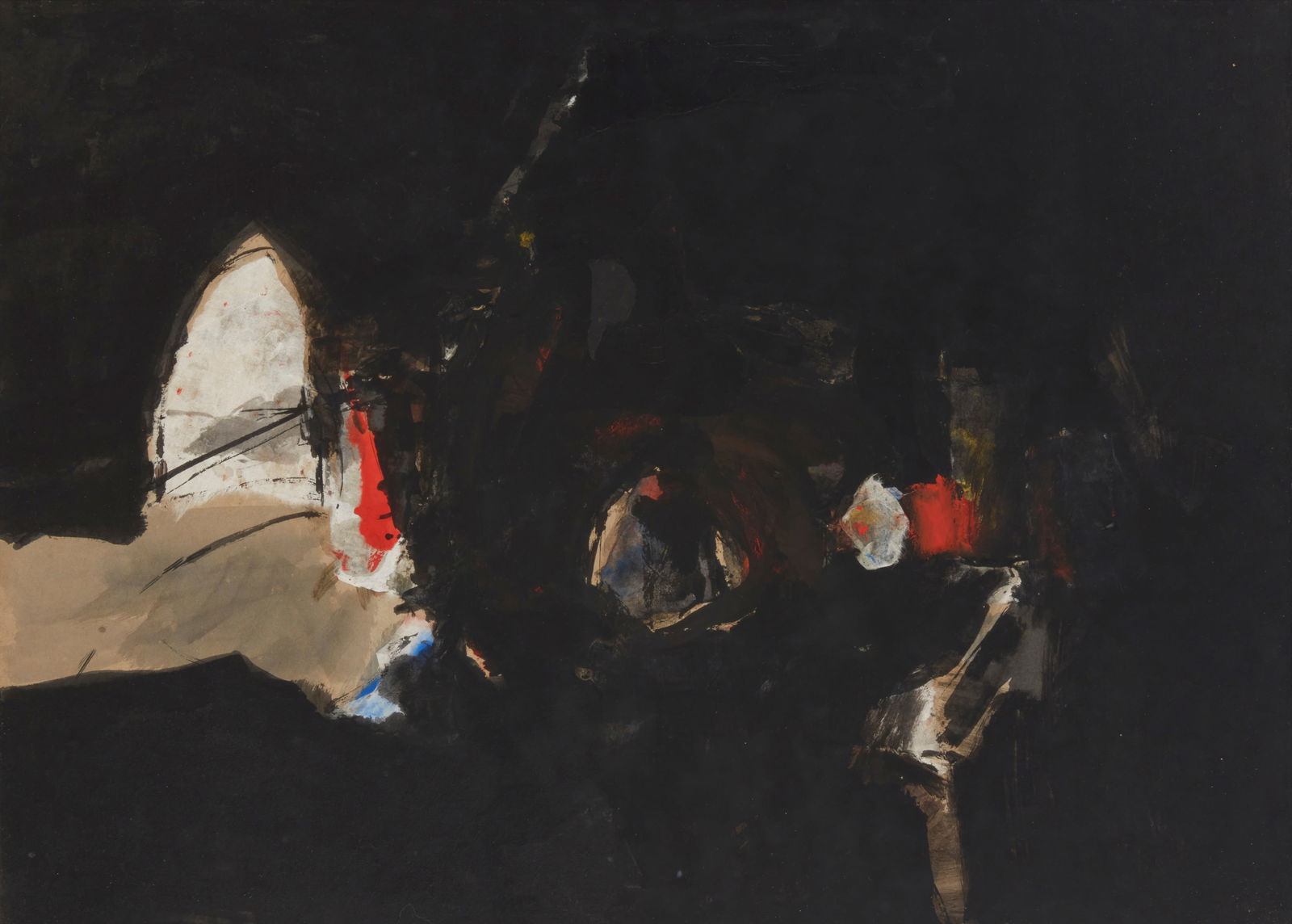 Matt Glavin (b. 1926), Untitled, circa 1965, Mixed media on artist board, Sight: 20.125" H x 28.25" (1 of 5)