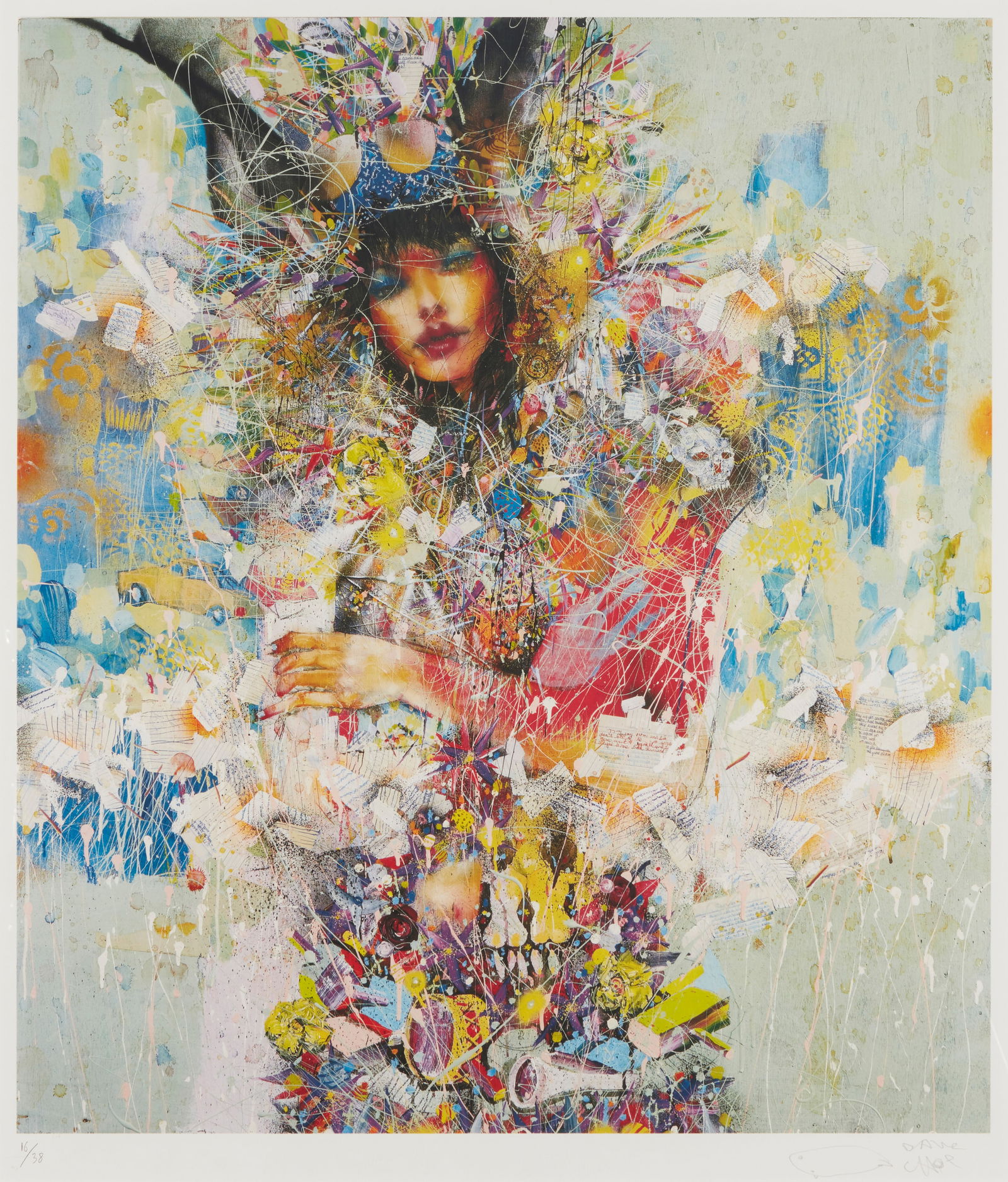 David Choe (b. 1976), "I Like My Waffles Sprinkled with Deep Throat Tears", 2010, Giclee in colors (1 of 6)