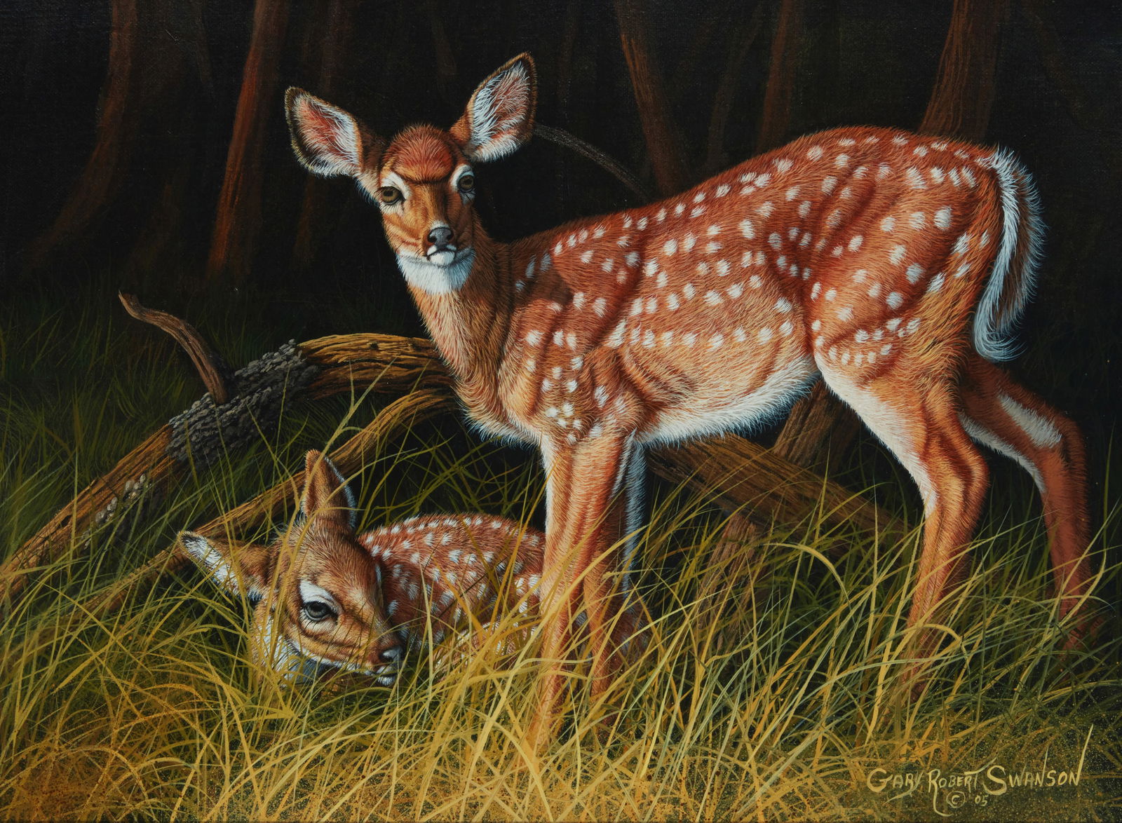Gary Robert Swanson (1941-2010), "Bambi Twins," 2005, Oil on linen, 12" H x 16" W (1 of 6)