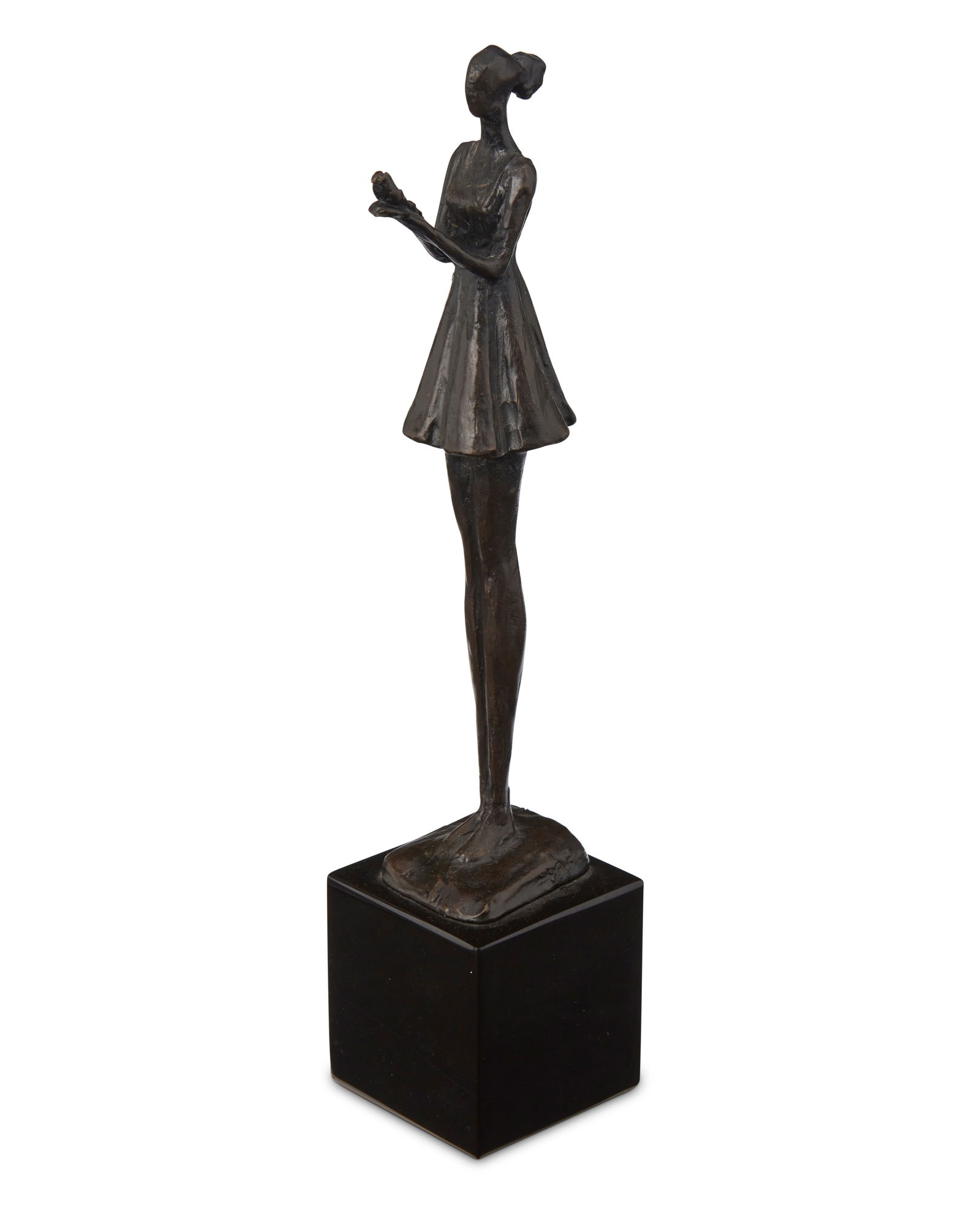 Tom Corbin (b. 1954), Figure of a girl with bird (1 of 6)