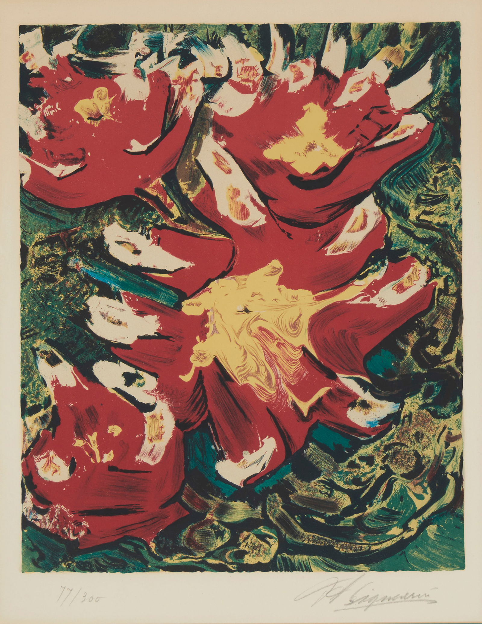 David Alfaro Siqueiros (1896-1974), "Tierra Roja" from the "Mexican Suite," 1968, Lithograph in (1 of 6)