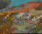 Aaron Kilpatrick (1872-1953), "Across the Barranca," 1925, Oil on canvas, 24" H x 30" W