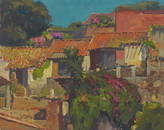 Aaron Kilpatrick (1872-1953), "Across the Barranca," 1925, Oil on canvas, 24" H x 30" W