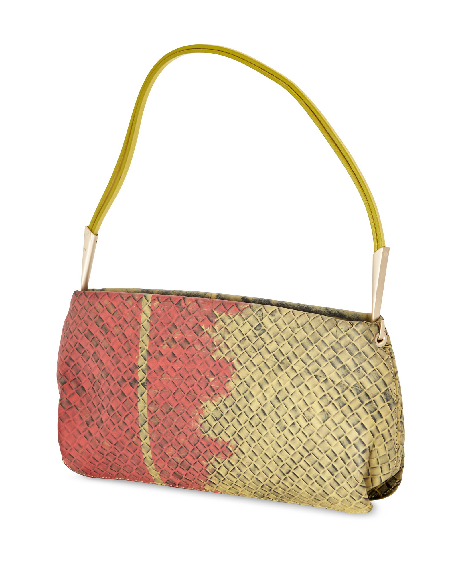 A Bottega Veneta Intrecciato Leather Shoulder Bag: A Bottega Veneta Intrecciato Leather Shoulder Bag Marked to interior plaque, inner authenticity tag and hardware for Bottega Veneta; tag further marked: Made in Italy / [verso] 10159501298ACO / 9L0003