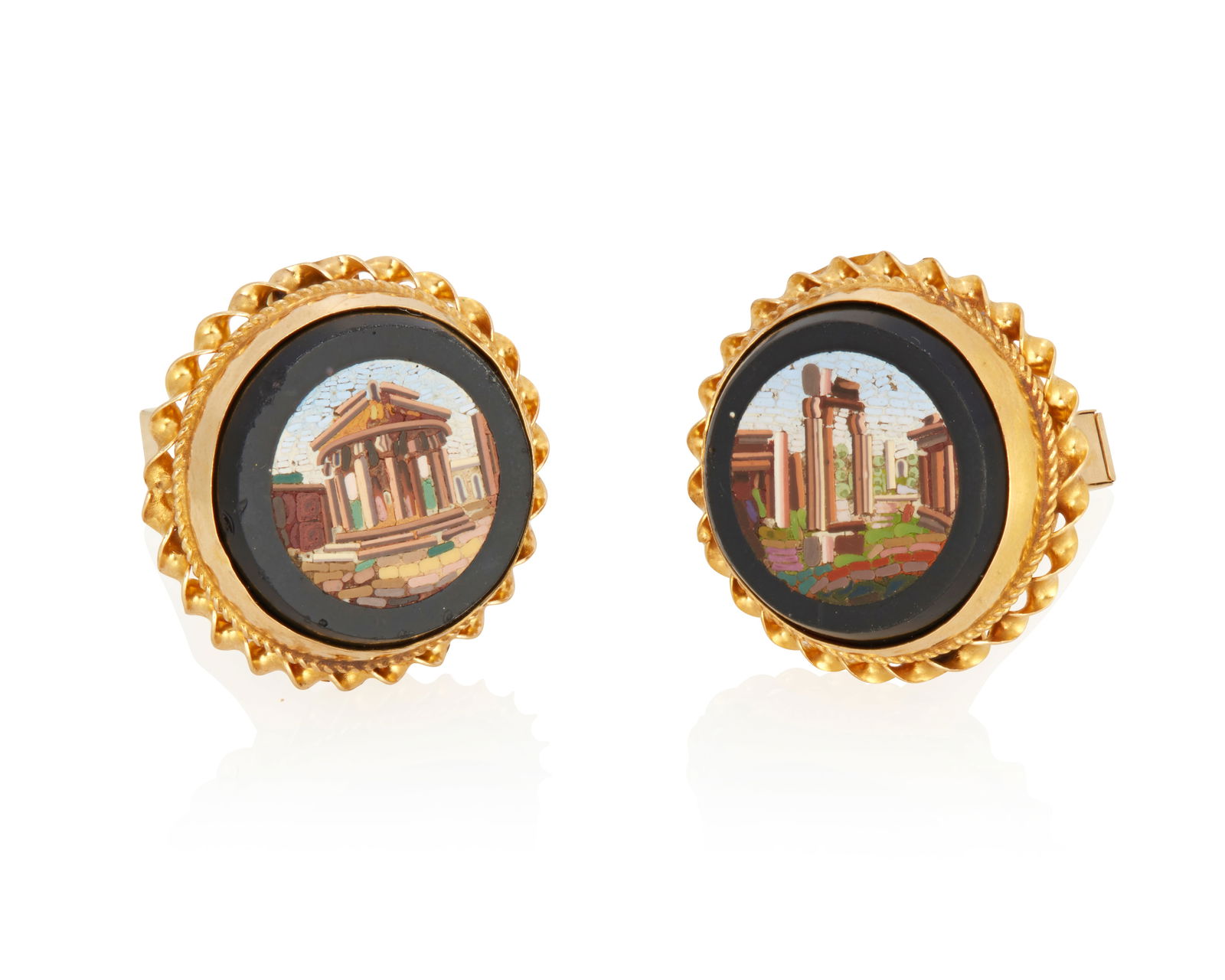 A Pair of Micromosaic Cufflinks (1 of 2)