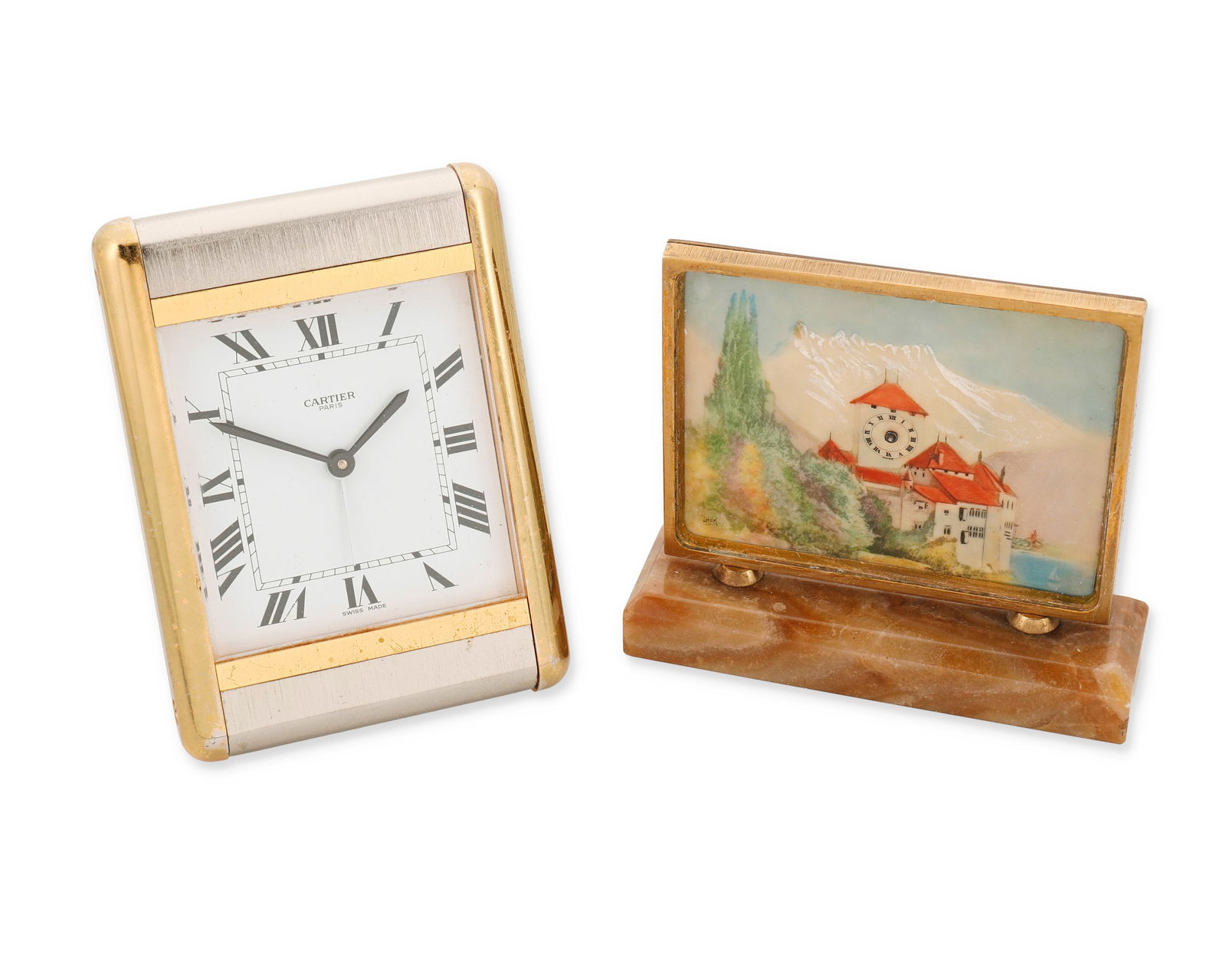 Two Diminutive Desk Clocks (1 of 2)