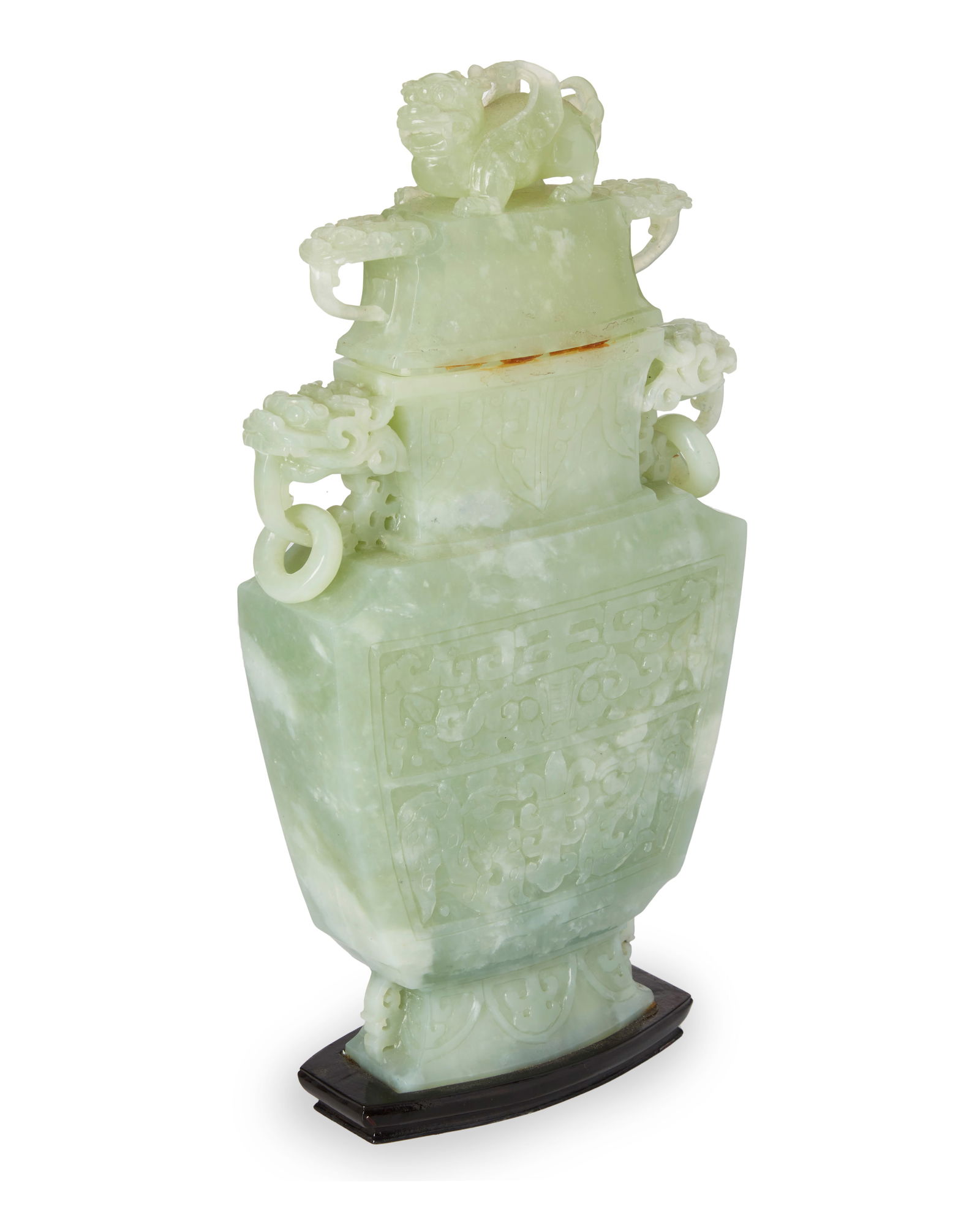 A Chinese censer-shaped stone carving (1 of 4)