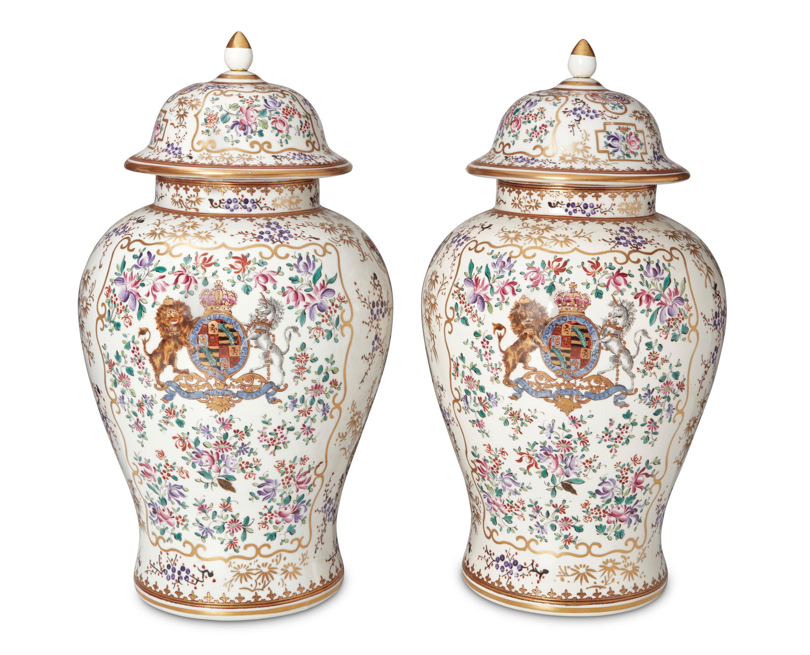 A pair of French porcelain urns (1 of 5)